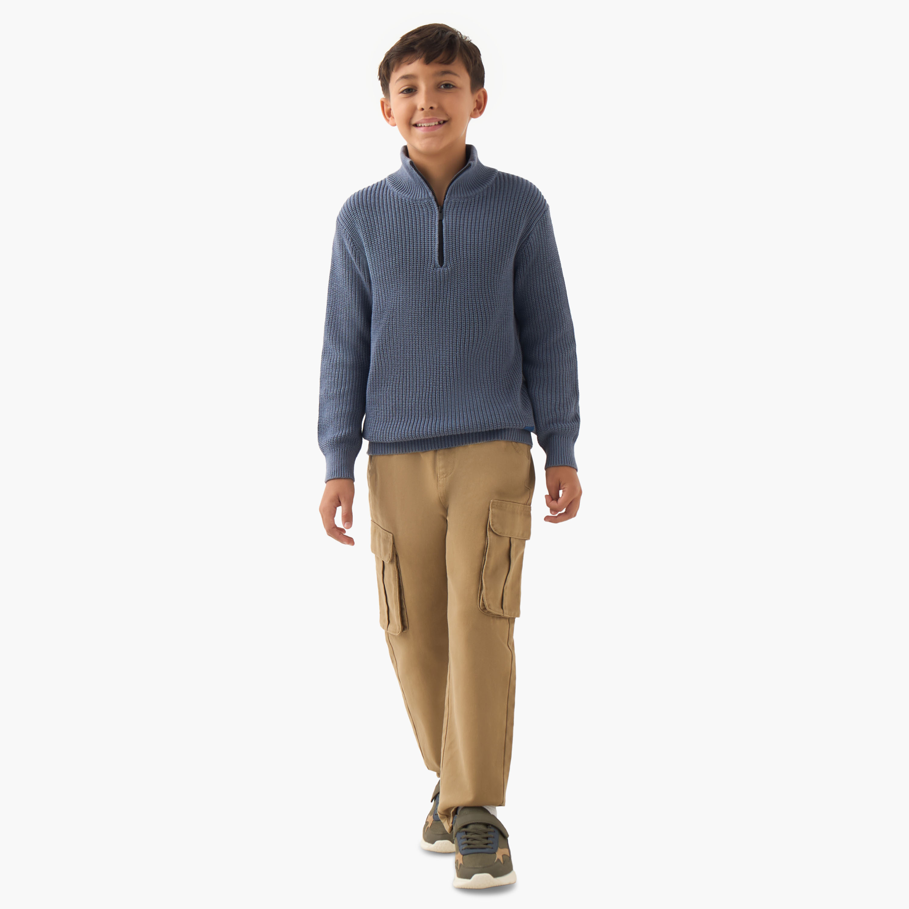 Juniors High Neck Pullover with Long Sleeves-boys-clothing-jumpersandcardigans-image-2