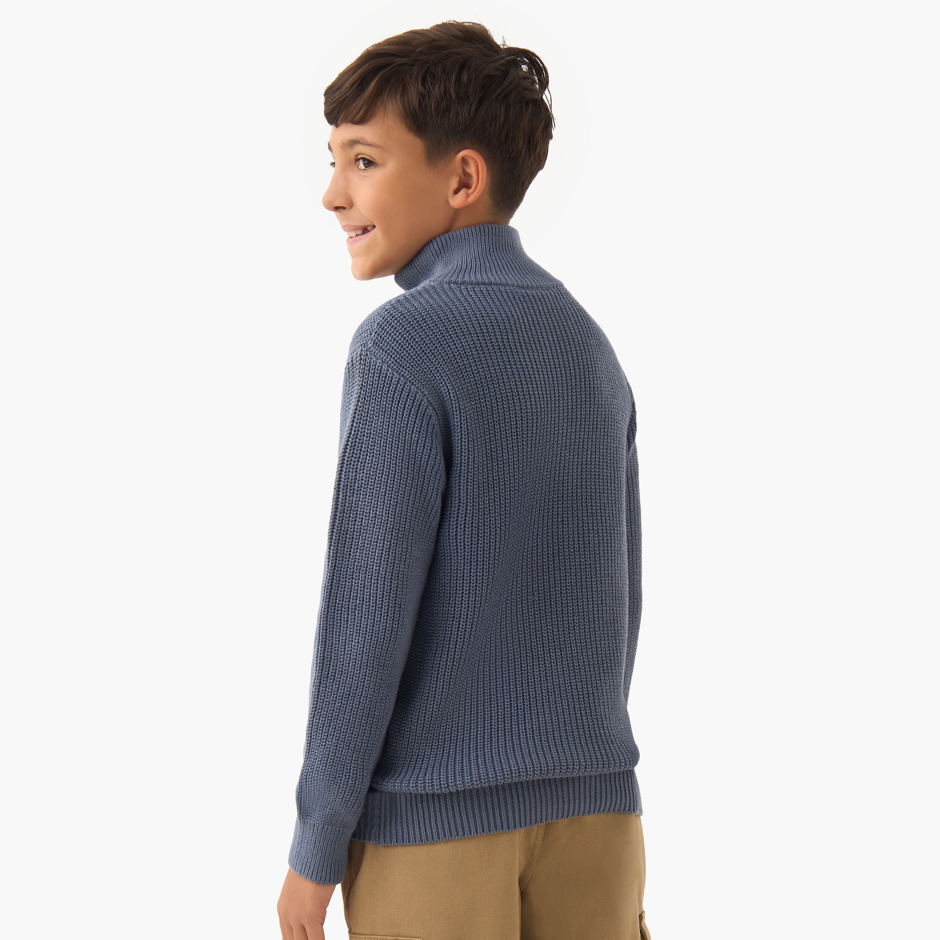 Juniors High Neck Pullover with Long Sleeves-boys-clothing-jumpersandcardigans-image-3