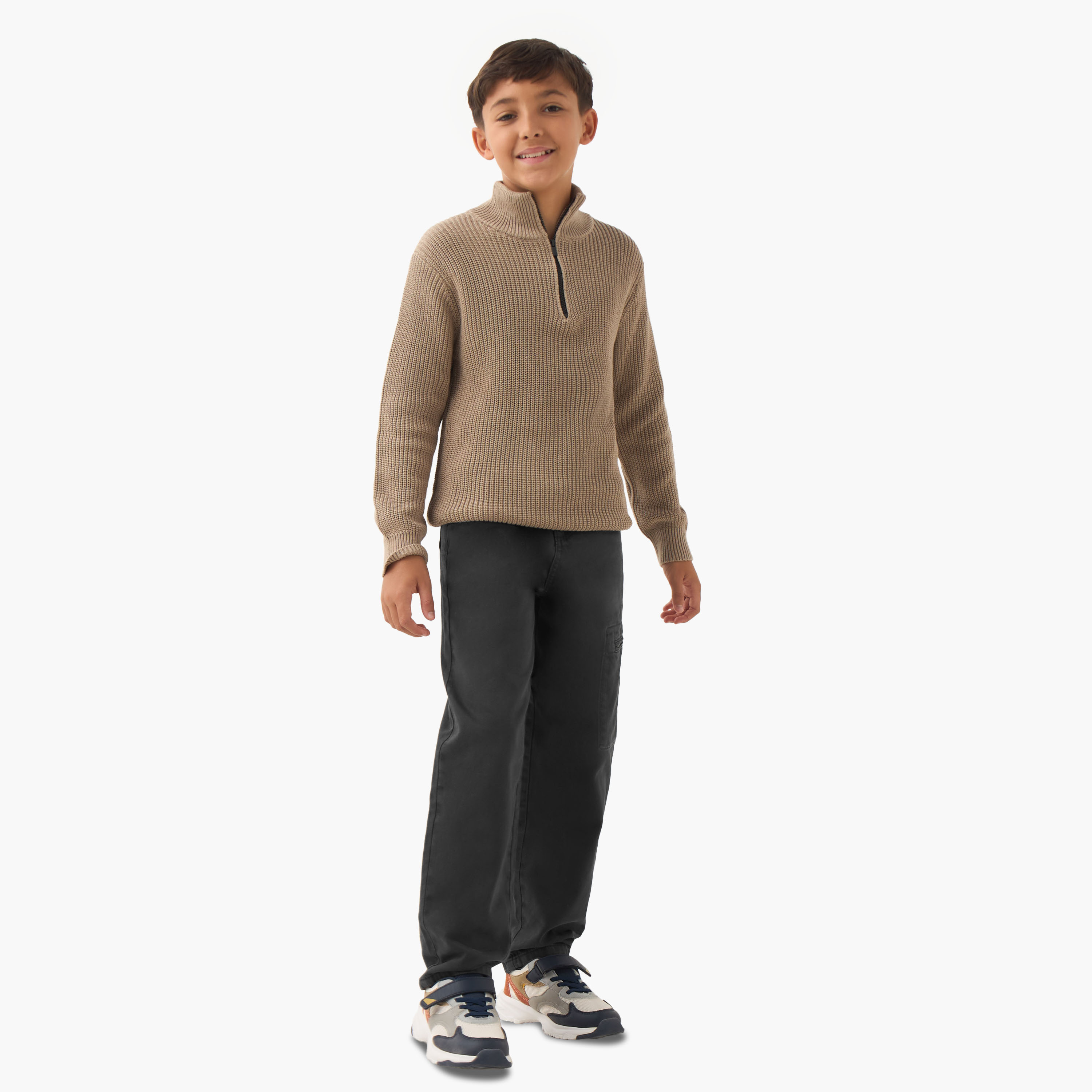 بلوفر بياقة عالية وأكمام طويلة من جونيورز-boys-clothing-jumpersandcardigans-image-2