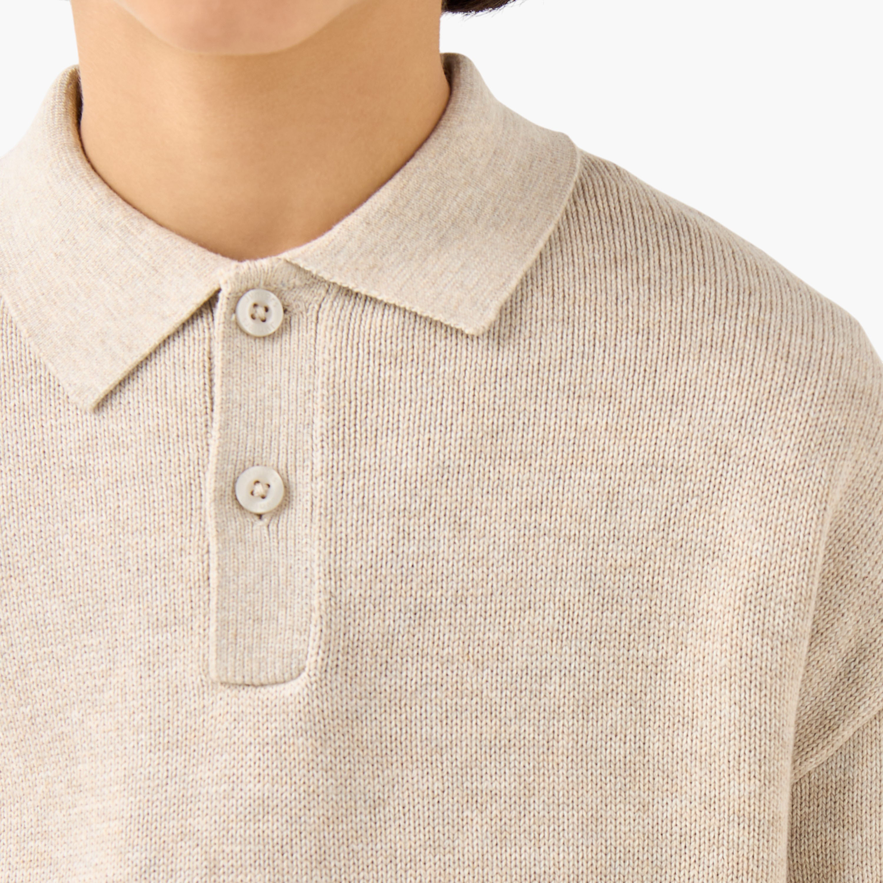 بلوفر بياقة بولو وأكمام طويلة للأولاد من جونيورز-boys-clothing-jumpersandcardigans-image-1