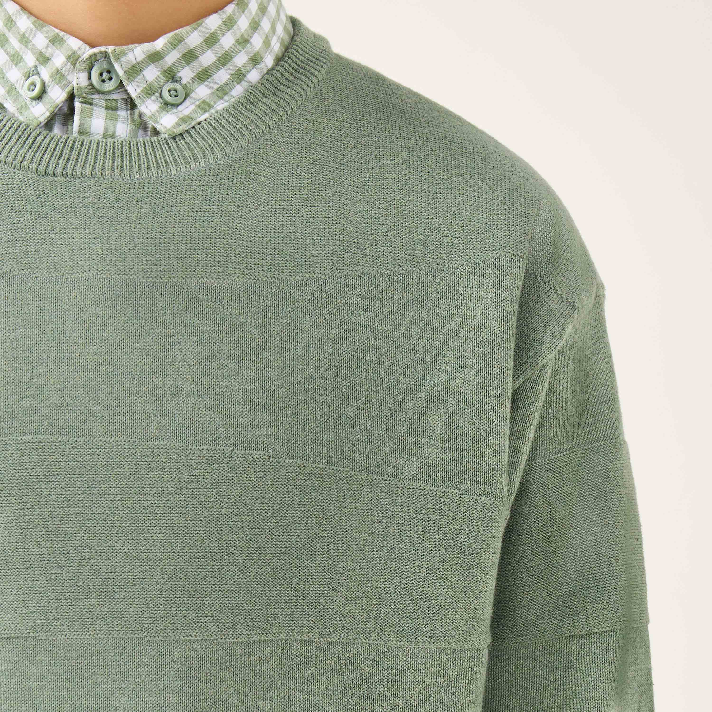 Juniors Textured Pullover with Long Sleeves-boys-clothing-jumpersandcardigans-image-10