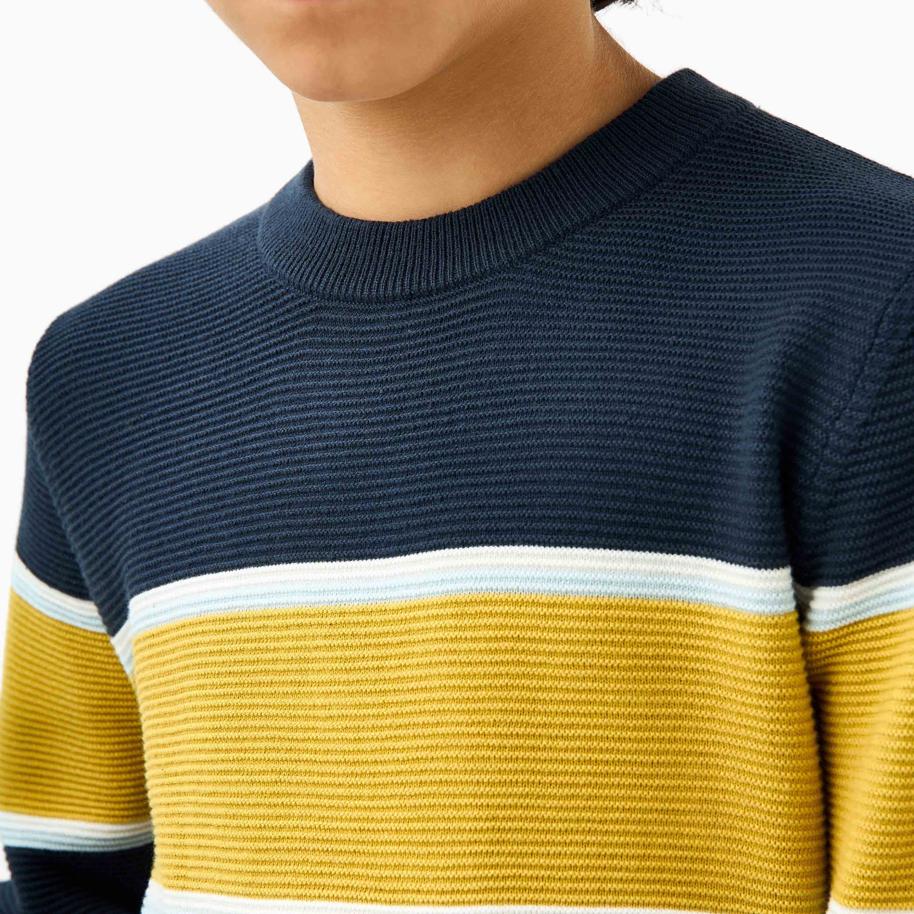Juniors Striped Pullover with Long Sleeves-boys-clothing-jumpersandcardigans-image-5