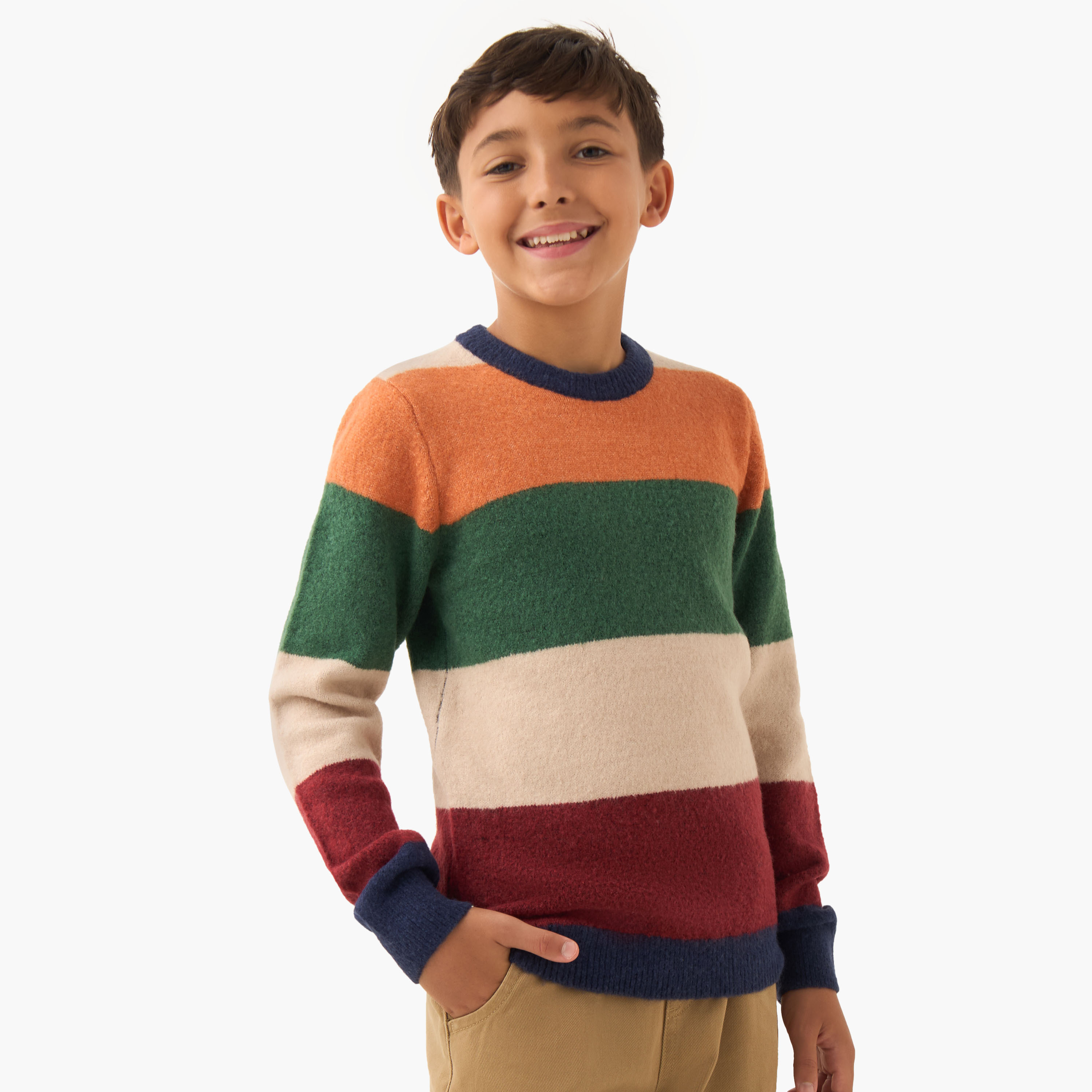 بلوفر بقوالب ملونة وأكمام طويلة من جونيورز-boys-clothing-jumpersandcardigans-image-1
