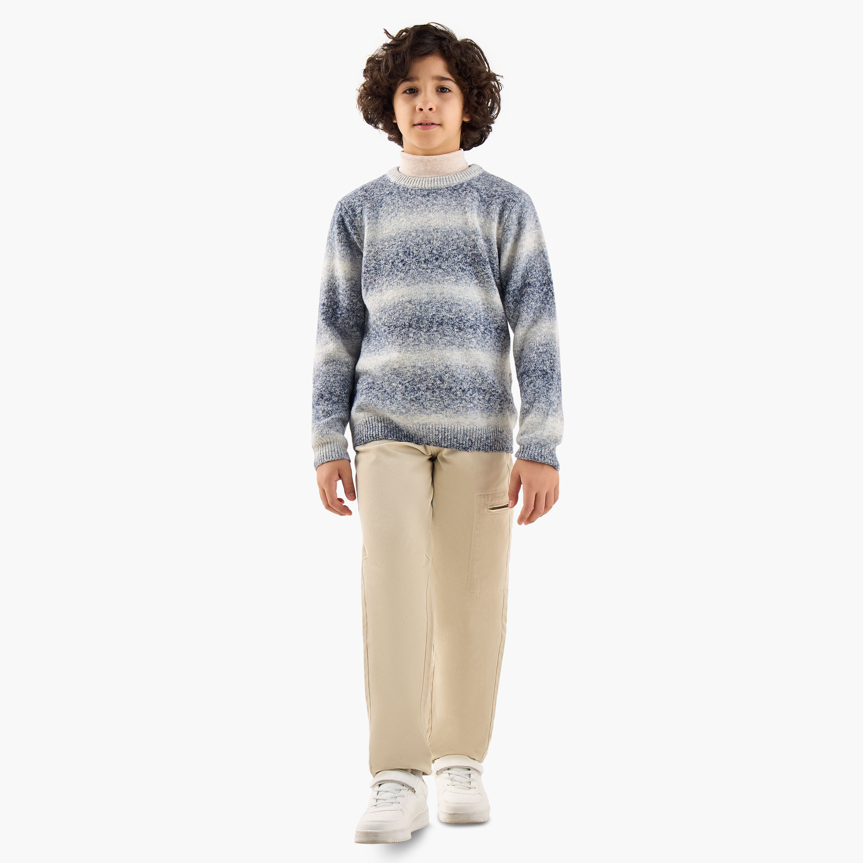 Juniors Striped Pullover with Long Sleeves-boys-clothing-jumpersandcardigans-image-2