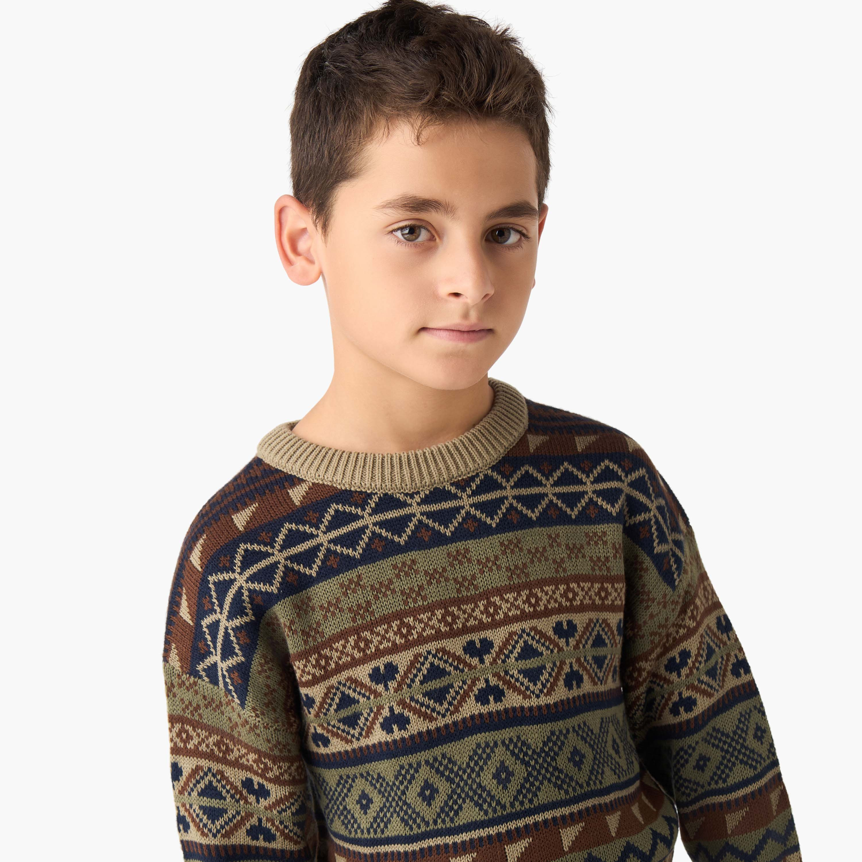 Juniors Textured Pullover with Long Sleeves-boys-clothing-jumpersandcardigans-image-4