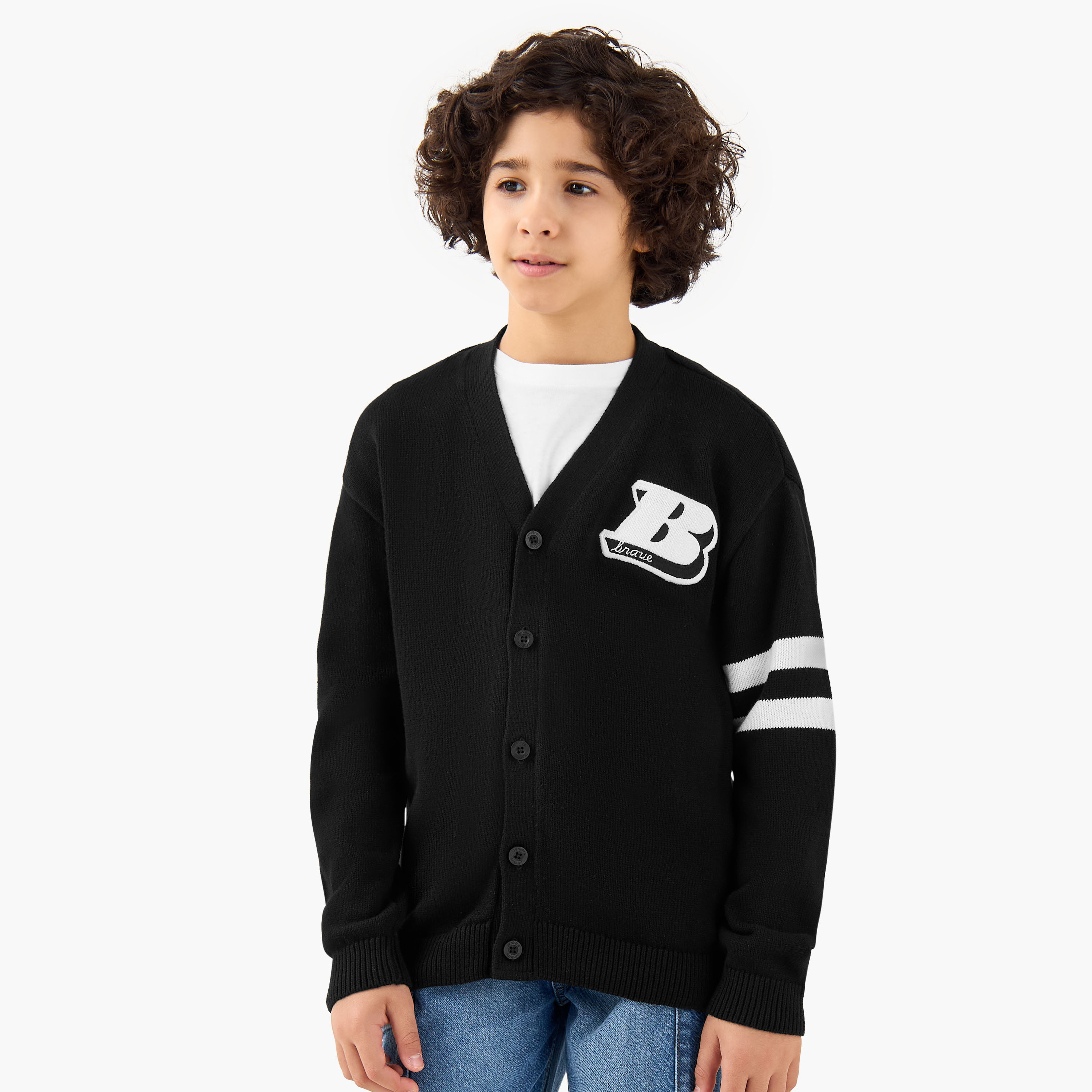 كارديجان بطبعات فارستي وأكمام طويلة للبنات من جونيورز-boys-clothing-jumpersandcardigans-image-1
