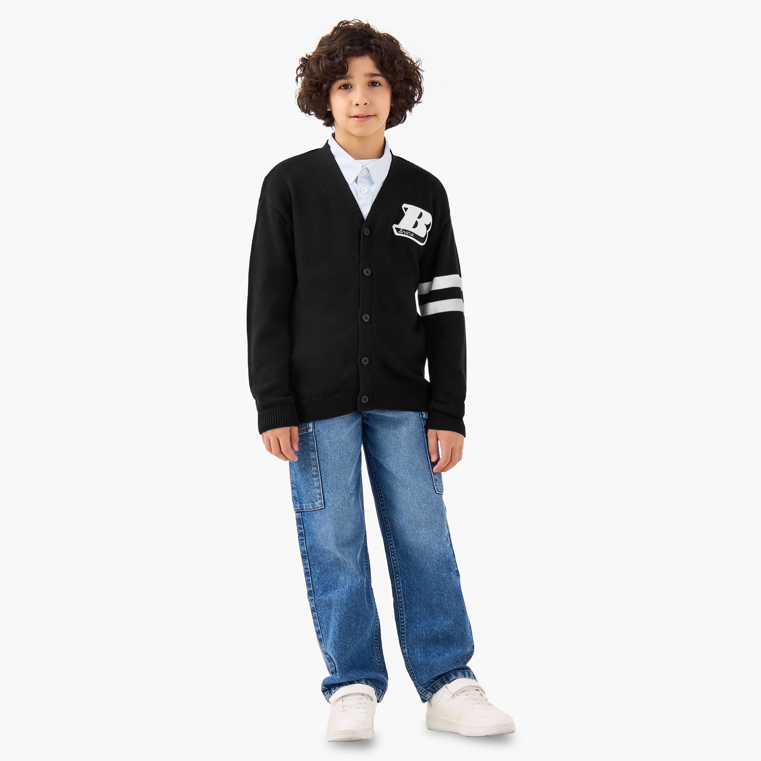 كارديجان بطبعات فارستي وأكمام طويلة للبنات من جونيورز-boys-clothing-jumpersandcardigans-image-2