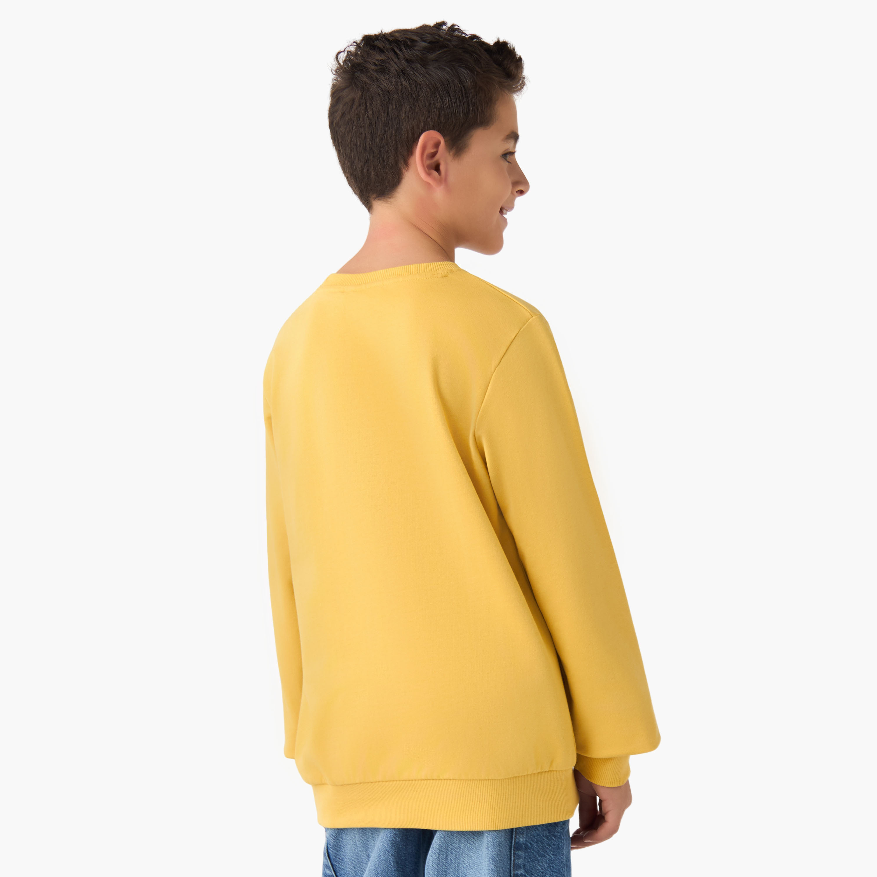 Juniors Statue of Liberty Print Sweatshirt with Long Sleeves-boys-clothing-winterwear-sweatshirts-image-3