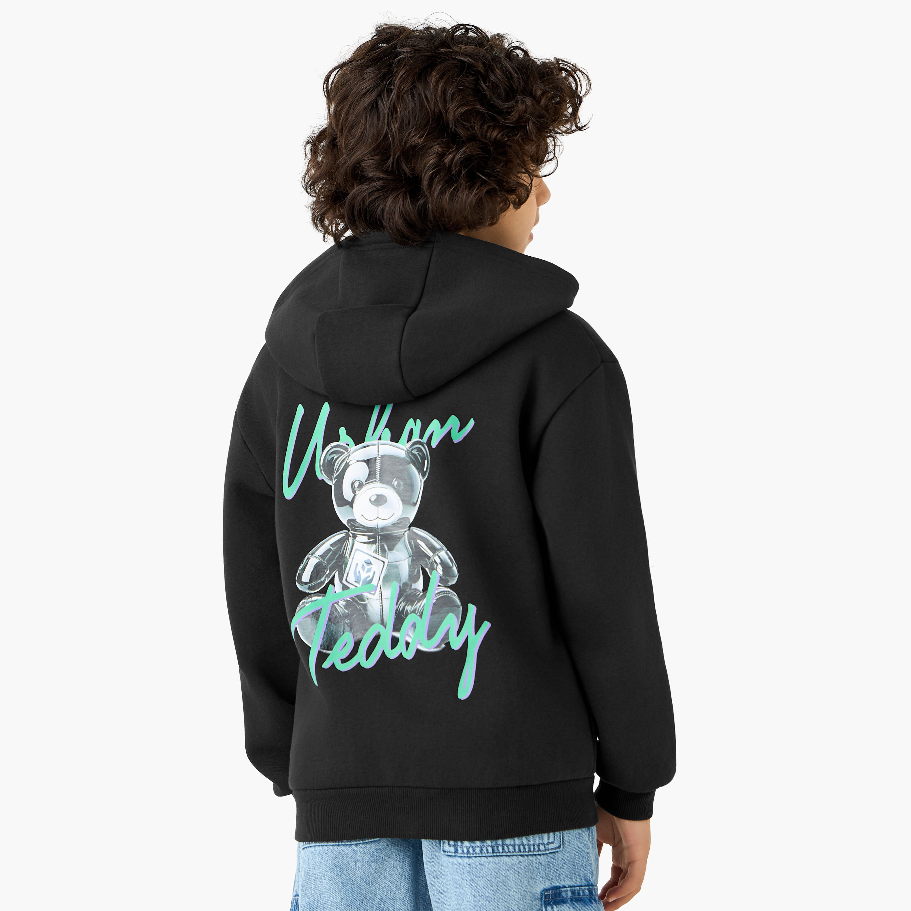 جاكيت بقبعة بطبعات تيدي أربيان وأكمام طويلة من جونيورز-boys-clothing-jacketsandcoats-image-3