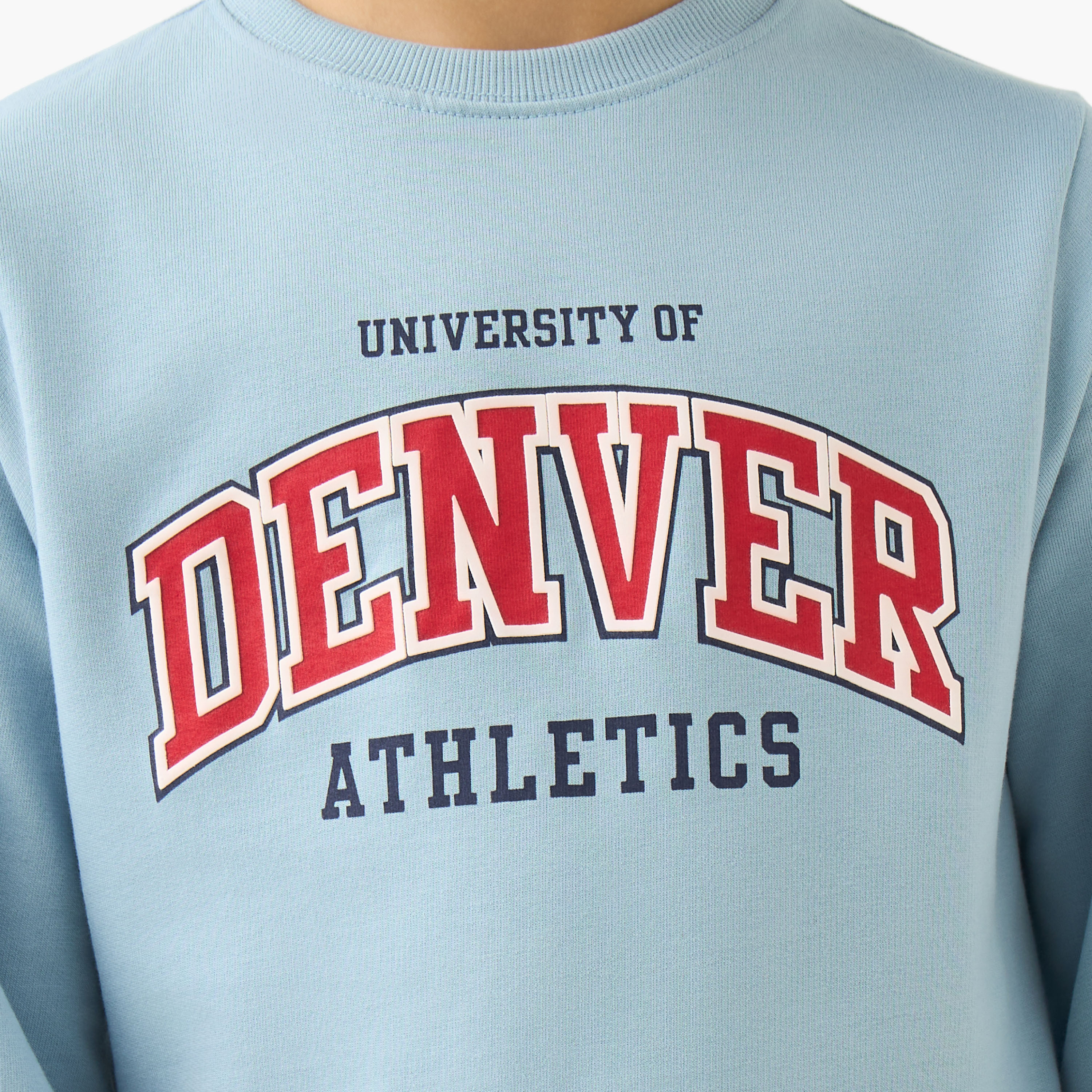 Juniors Varsity Print Sweatshirt with Long Sleeves-boys-clothing-sweatshirts-image-5