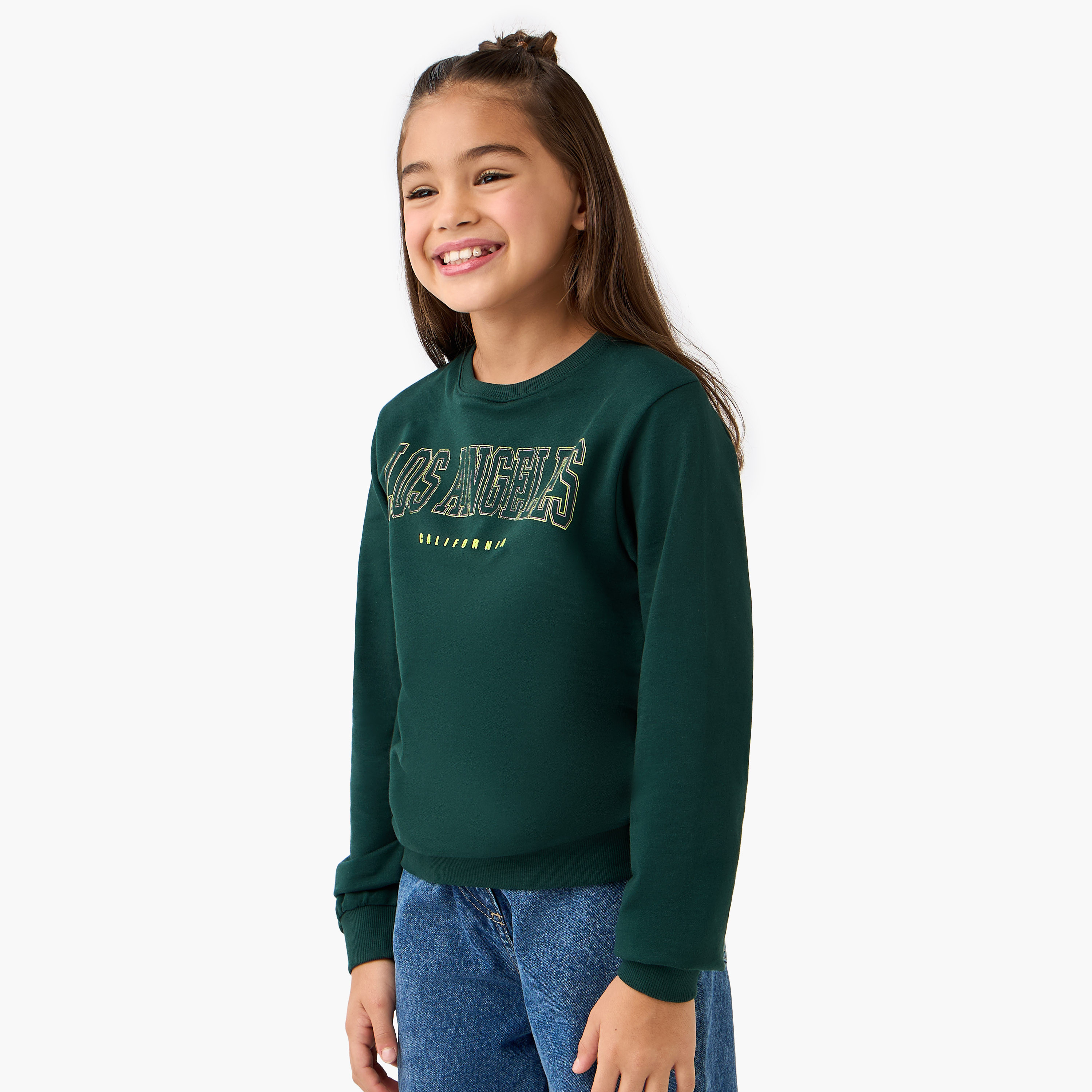 سويت شيرت بأكمام طويلة وطبعات من جونيورز-girls-clothing-winterwear-sweatshirts-image-5