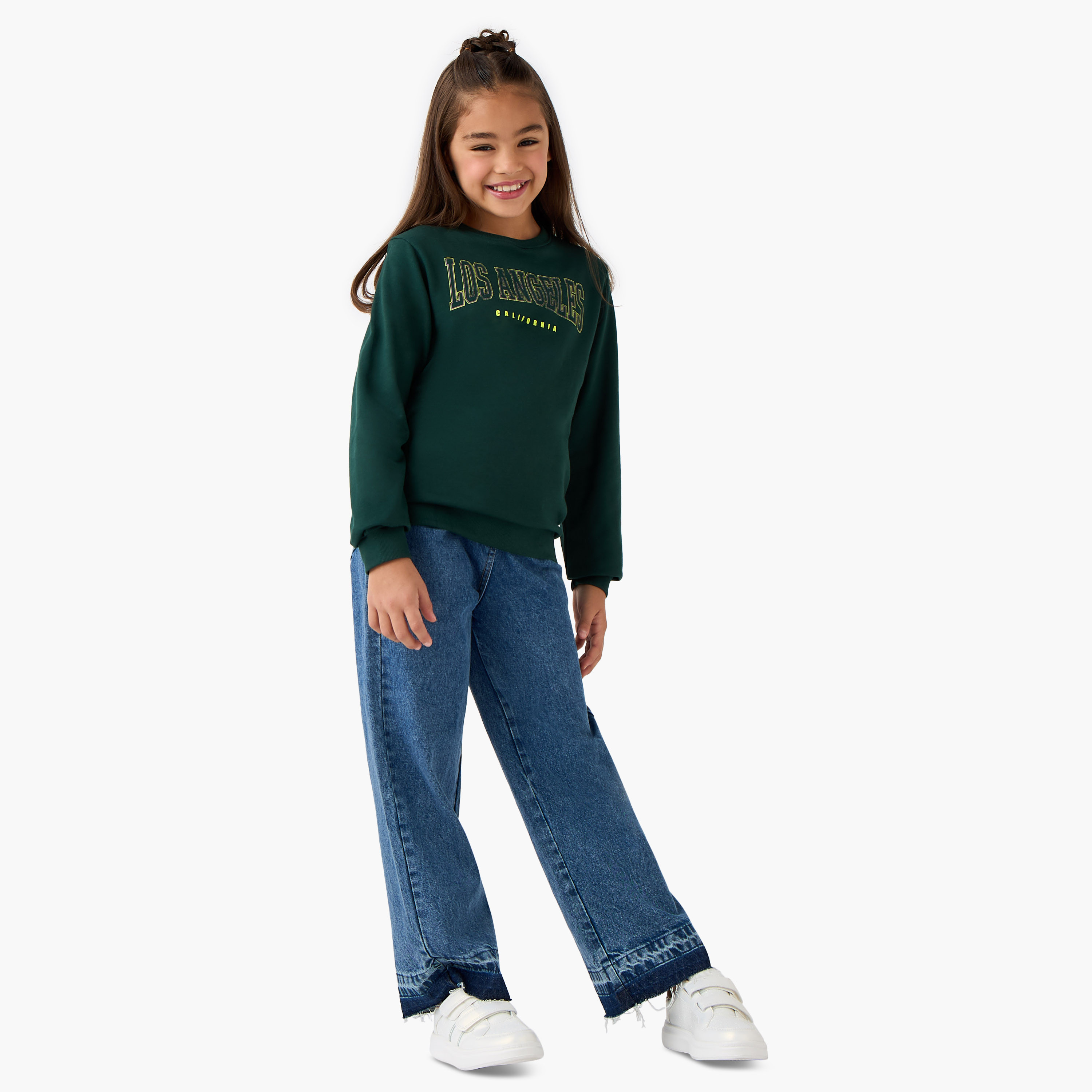 سويت شيرت بأكمام طويلة وطبعات من جونيورز-girls-clothing-winterwear-sweatshirts-image-4