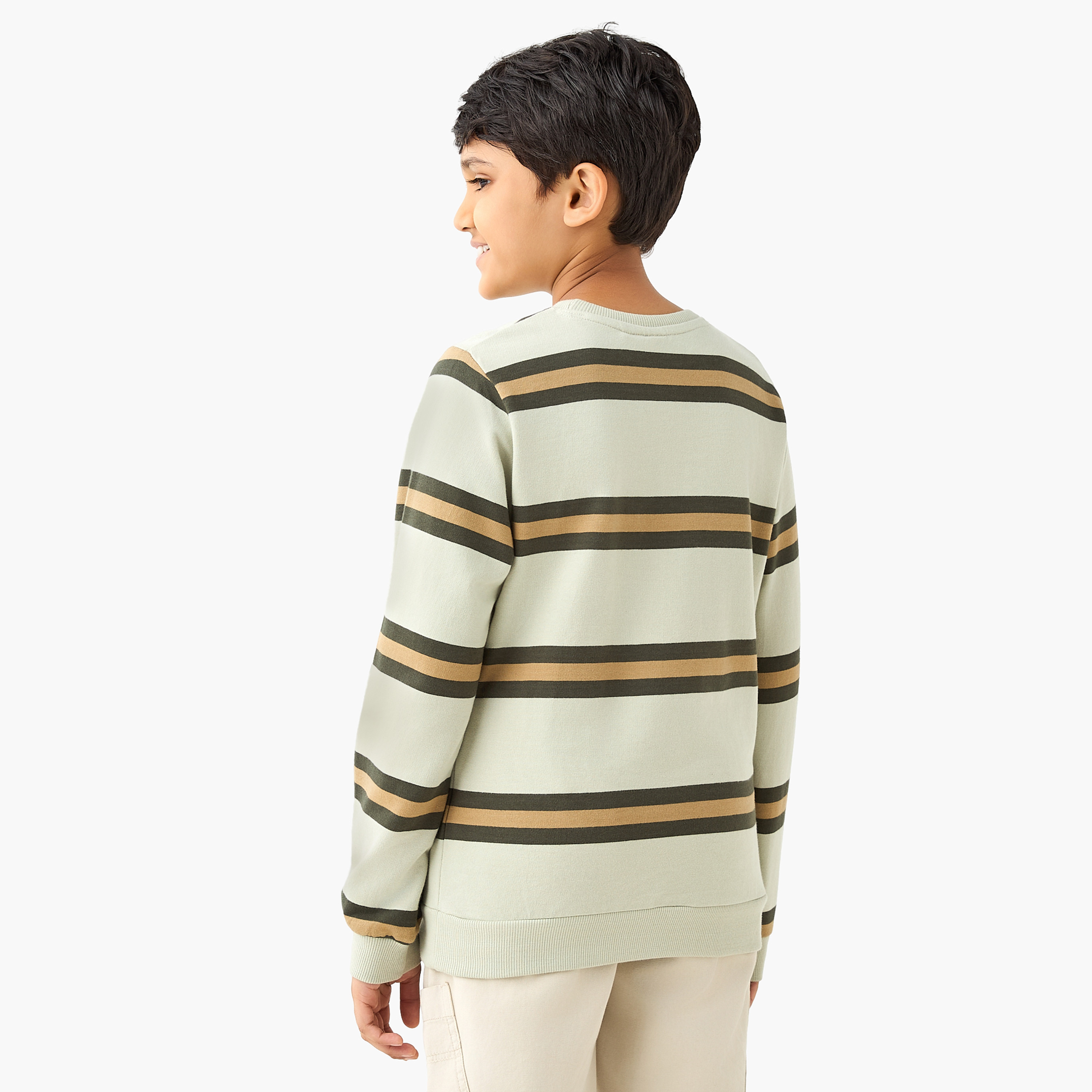 Juniors Slogan Print Sweatshirt with Long Sleeves-boys-clothing-sweatshirts-image-3