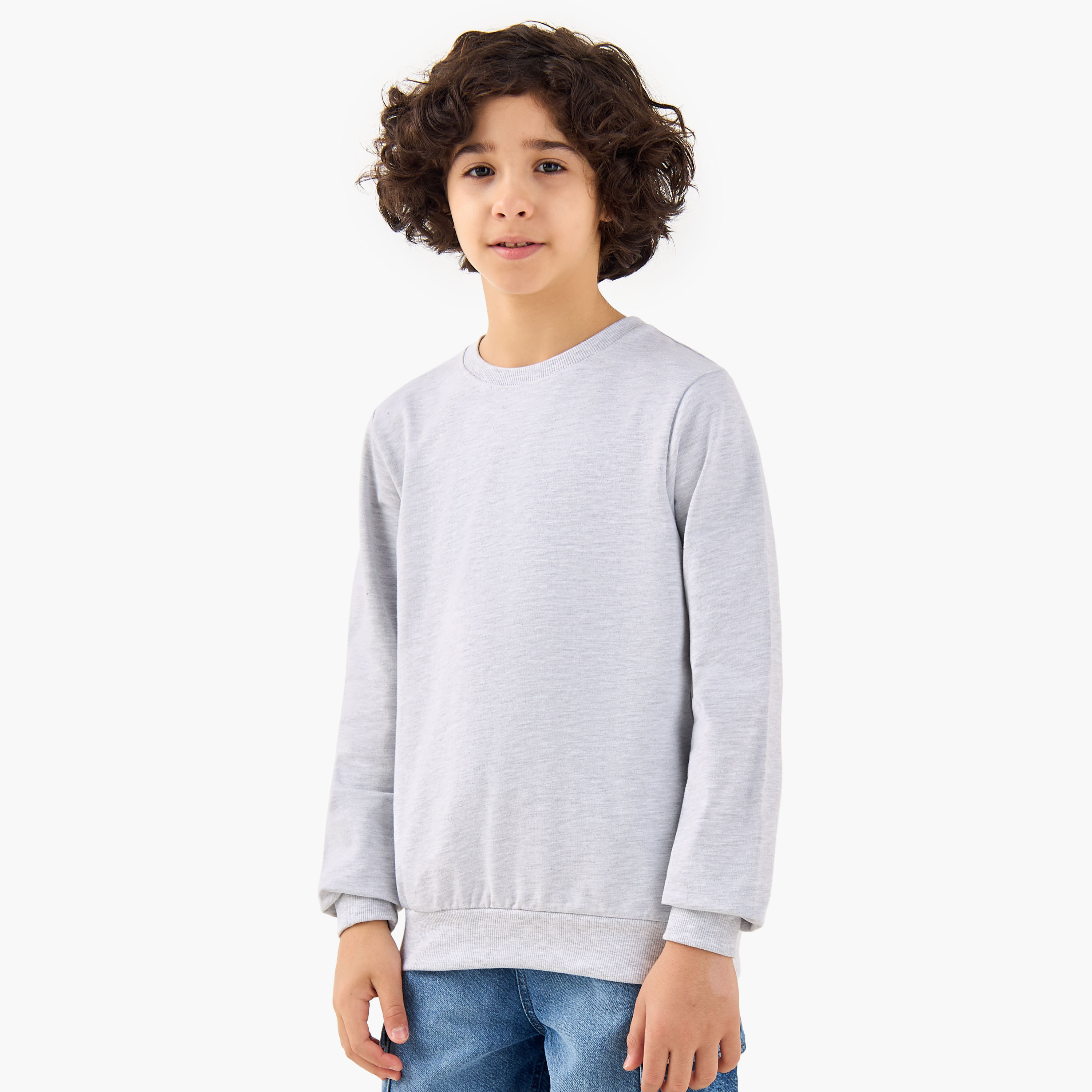 سويت شيرت سادة بأكمام طويلة للأولاد من جونيورز - طقم من 3 قطع-boys-clothing-sweatshirts-image-5
