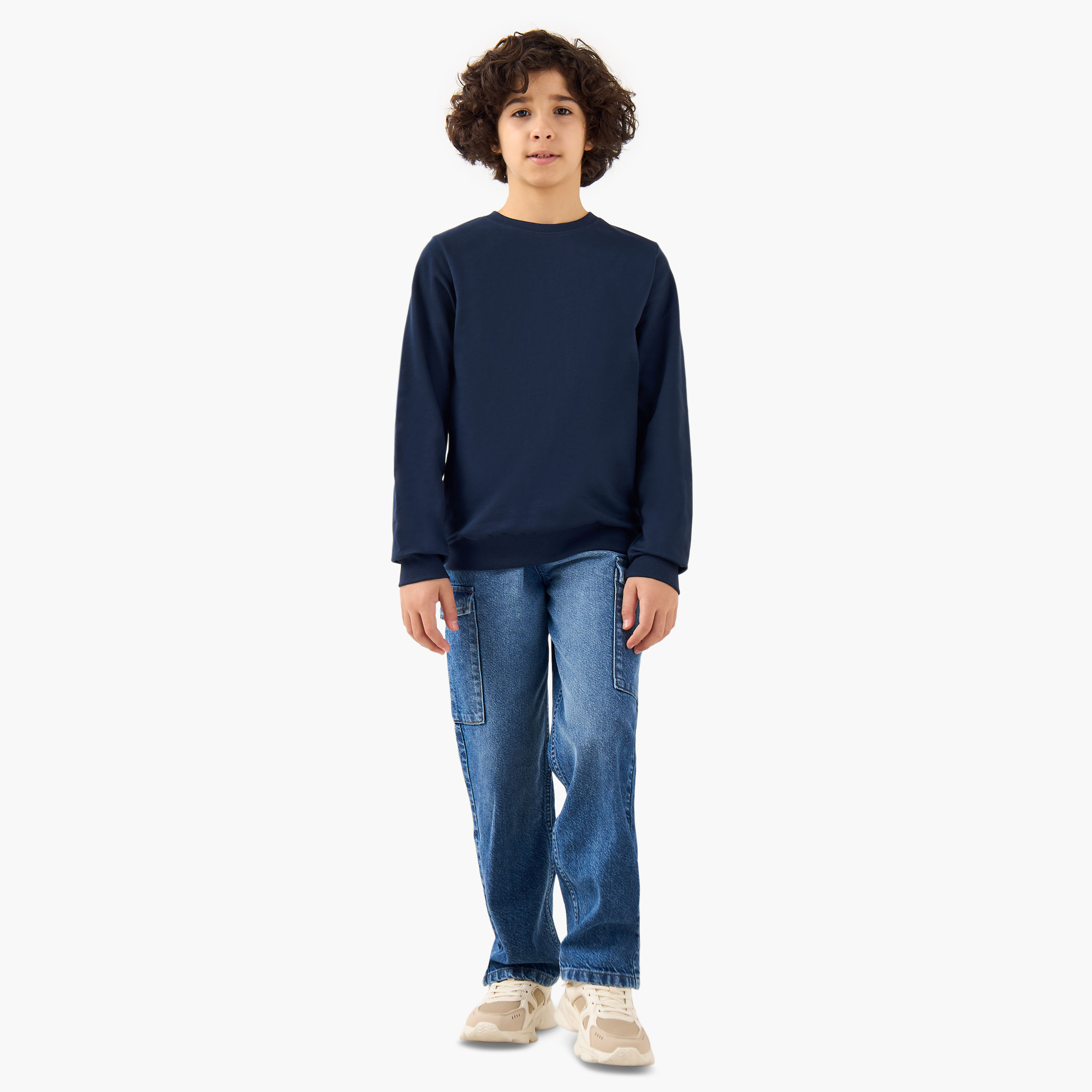 سويت شيرت سادة بأكمام طويلة للأولاد من جونيورز - طقم من 3 قطع-boys-clothing-sweatshirts-image-1