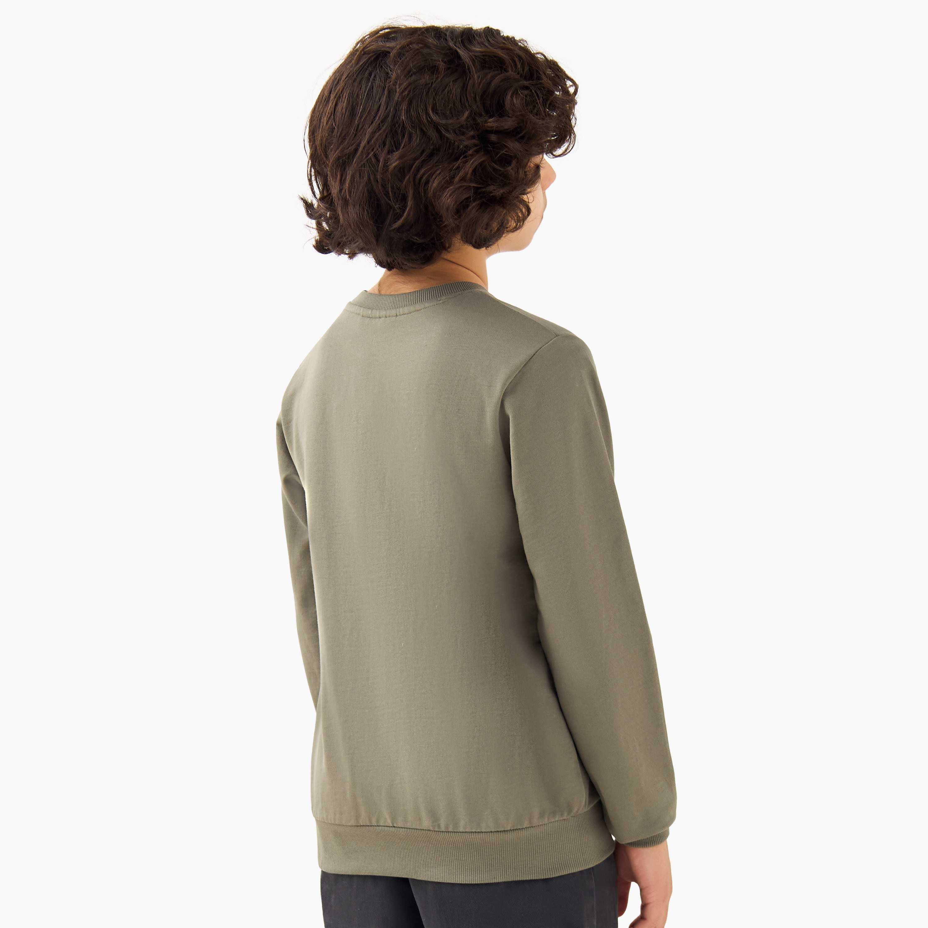 Juniors Solid Sweatshirt with Long Sleeves - Set of 3-boys-clothing-sweatshirts-image-5