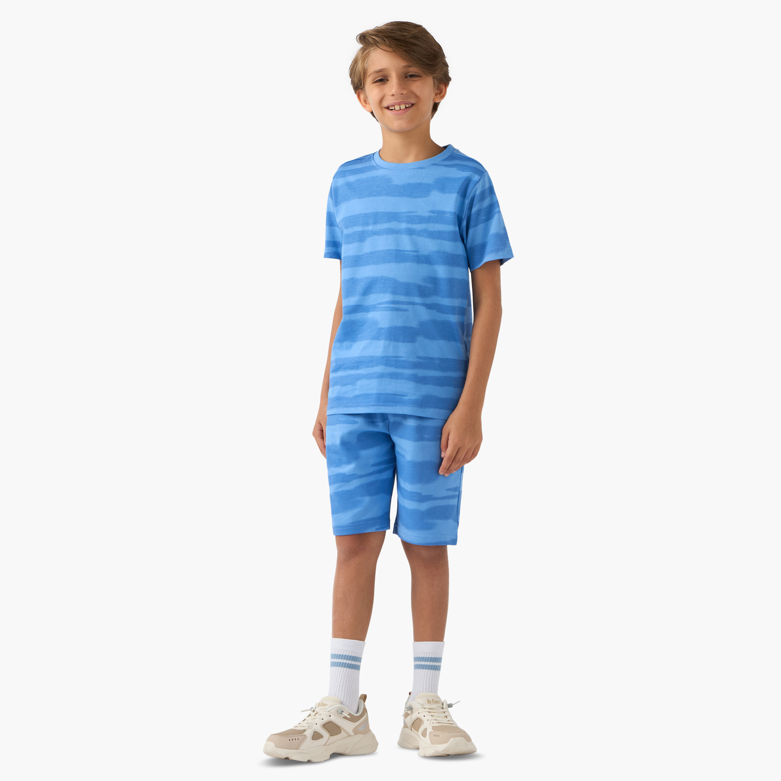 Juniors 3-Piece Printed T-shirts and Shorts Set-boys-clothing-setsandcoords-image-2