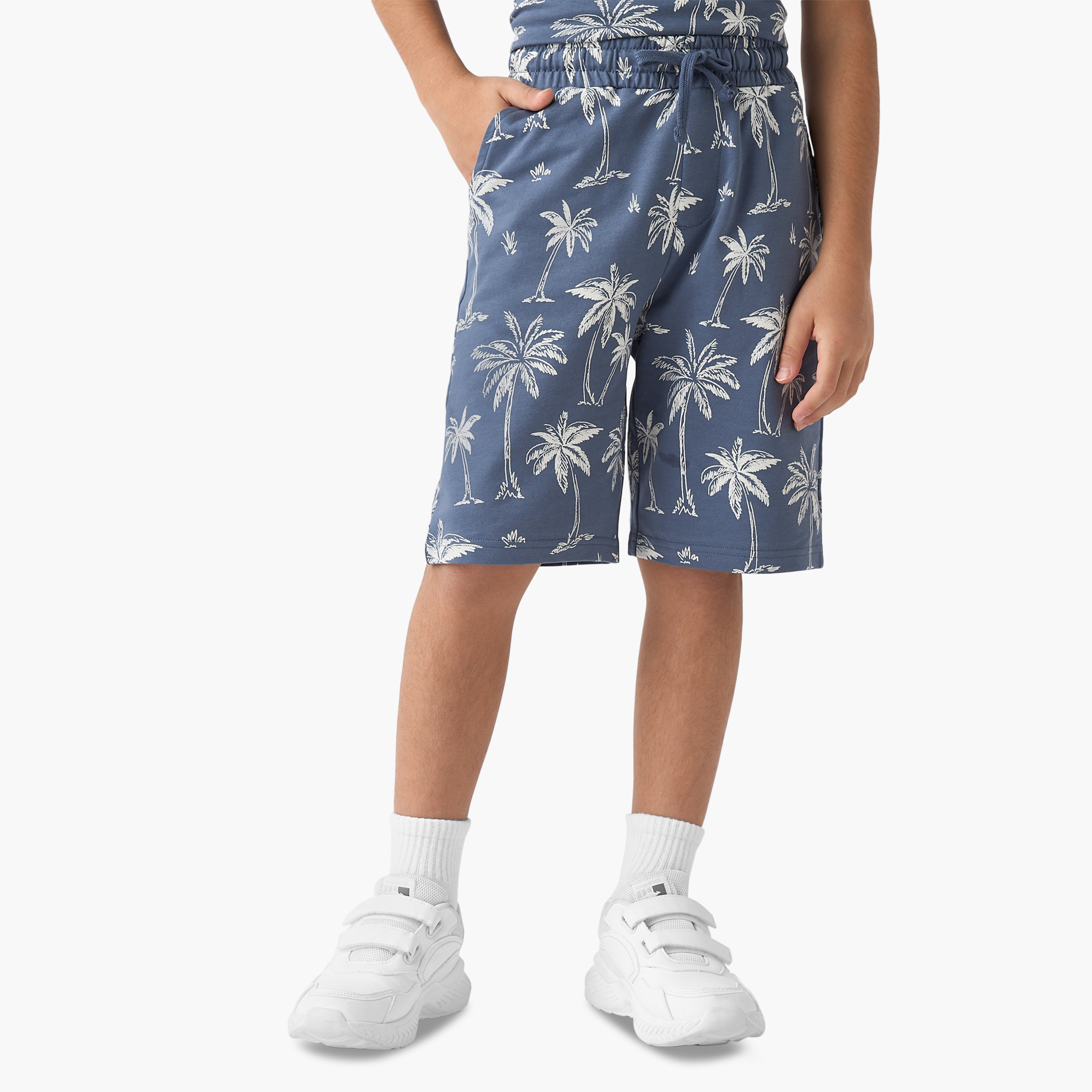 Juniors 3-Piece Palm Tree Print T-shirts and Shorts Set-boys-clothing-setsandcoords-image-5