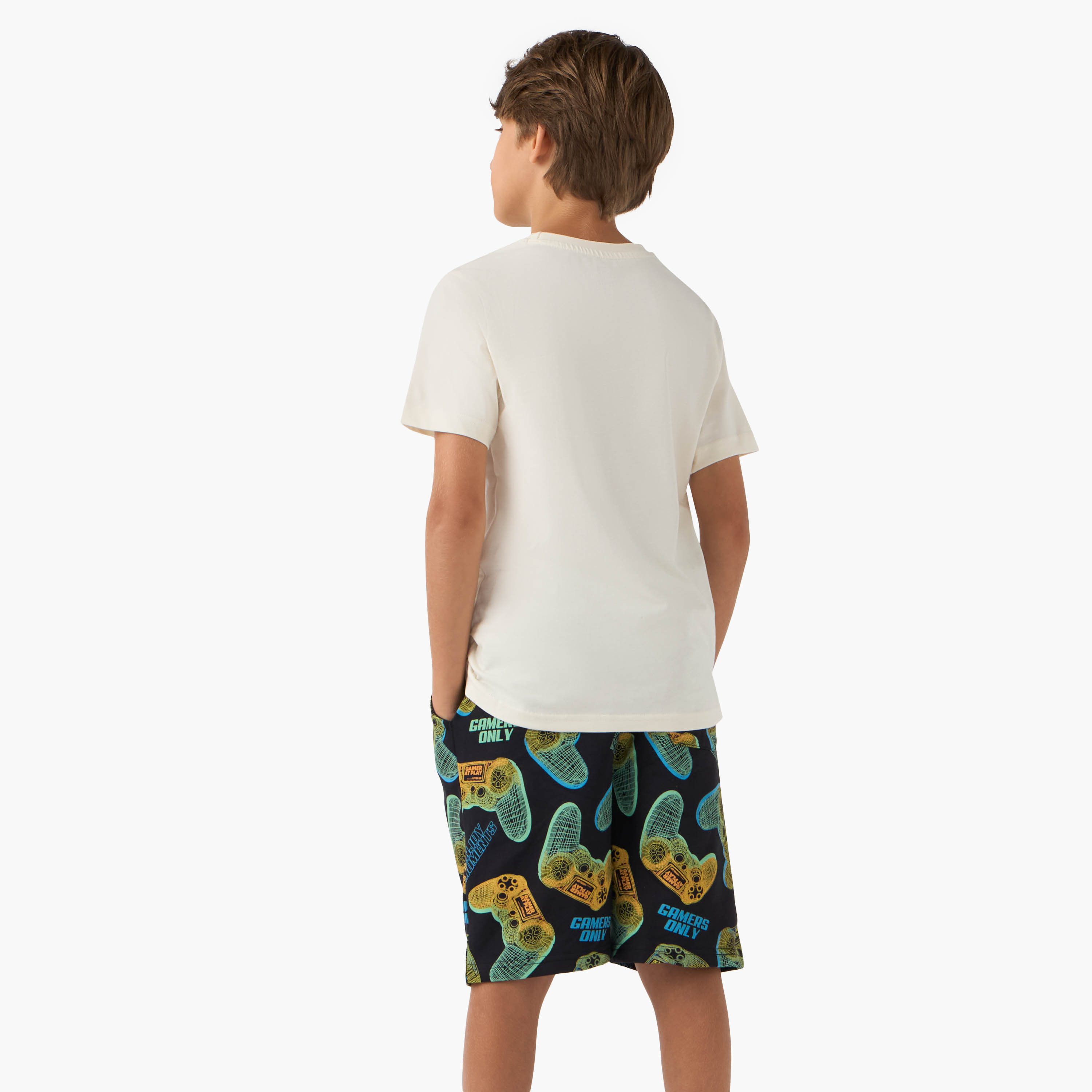 Juniors 3-Piece Gamer Print T-shirts and Shorts Set-boys-clothing-setsandcoords-image-5