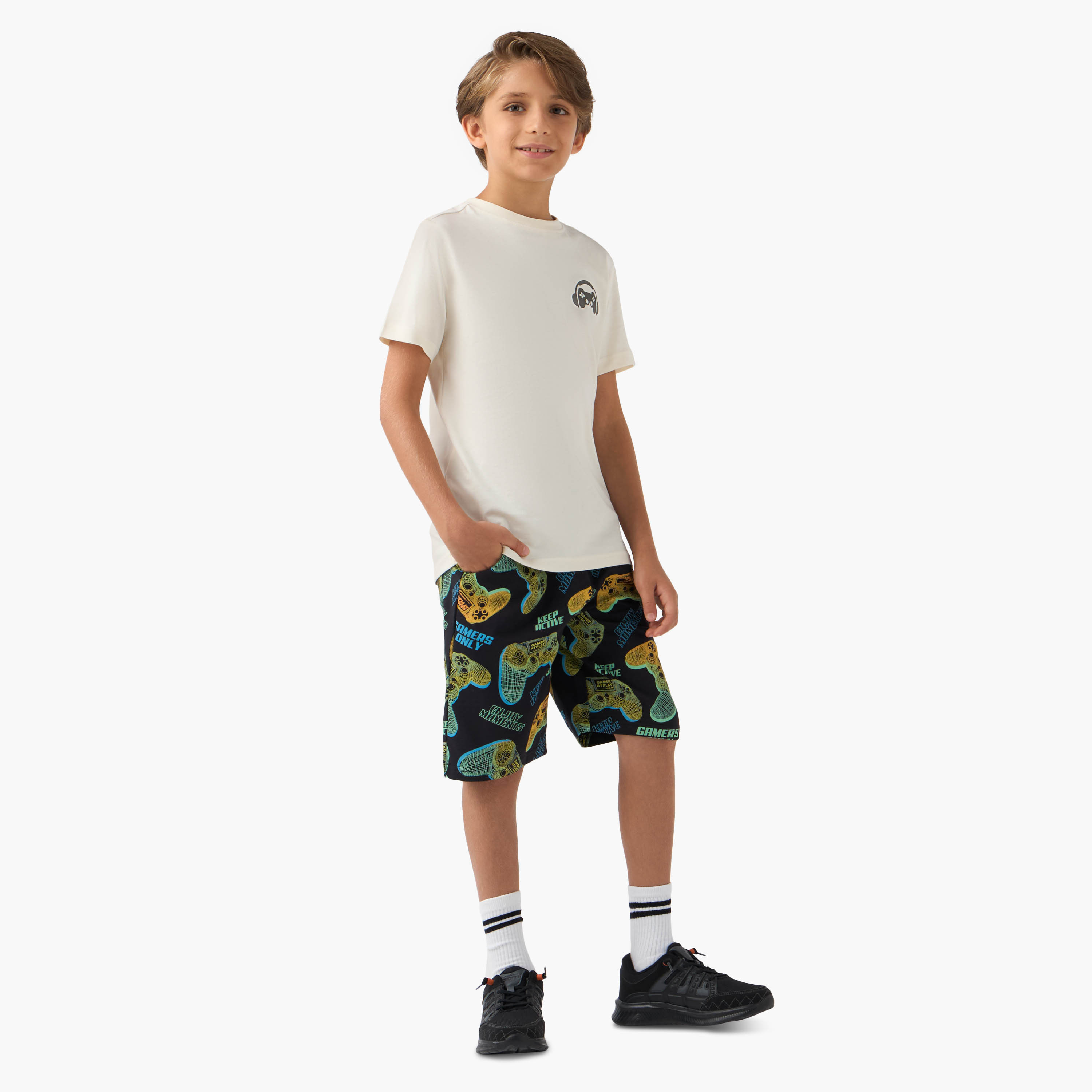 Juniors 3-Piece Gamer Print T-shirts and Shorts Set-boys-clothing-setsandcoords-image-8