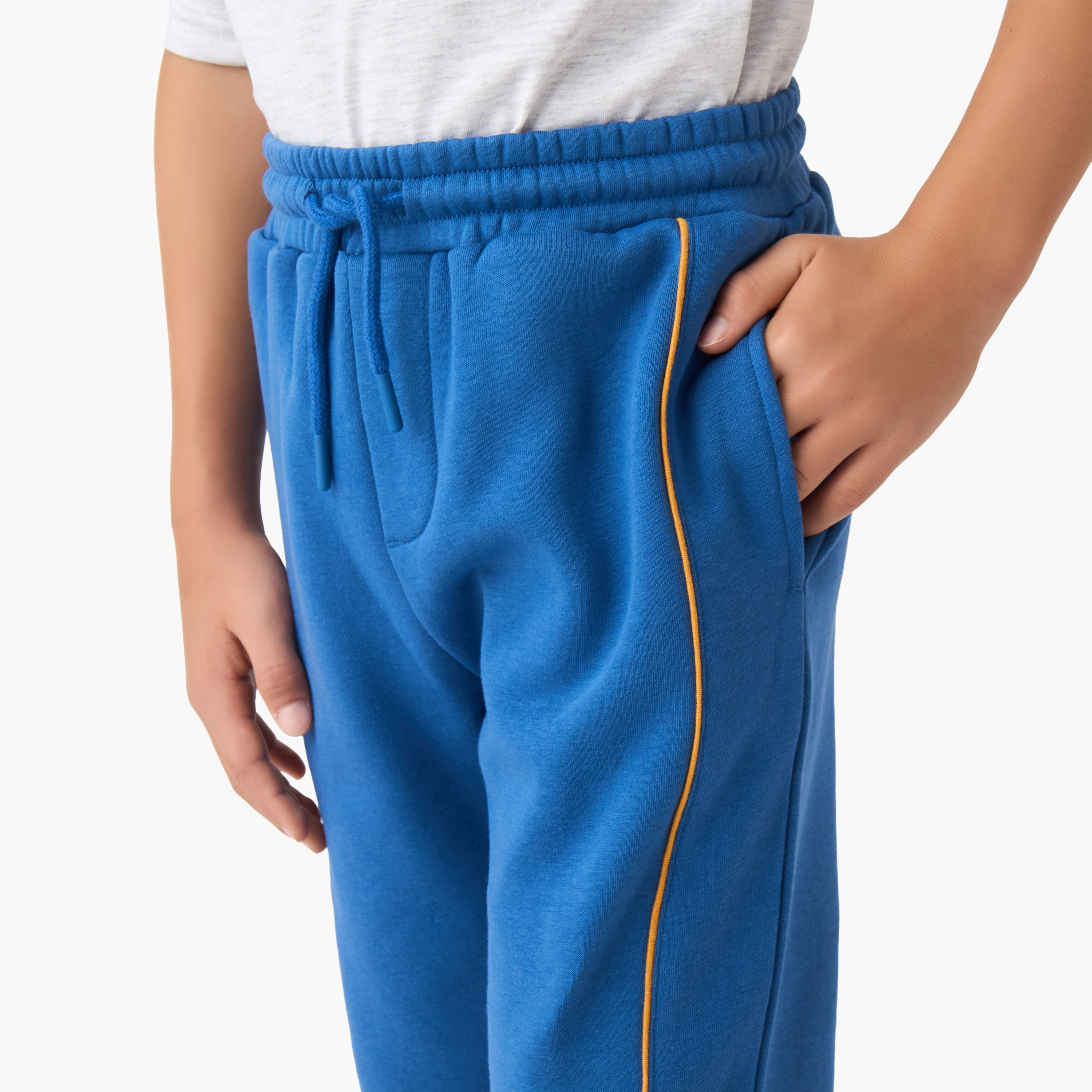 Juniors Boys Sweatshirt and Joggers Set with Text Print - Cotton - Long Sleeves - Hood-boys-clothing-setsandcoords-image-6
