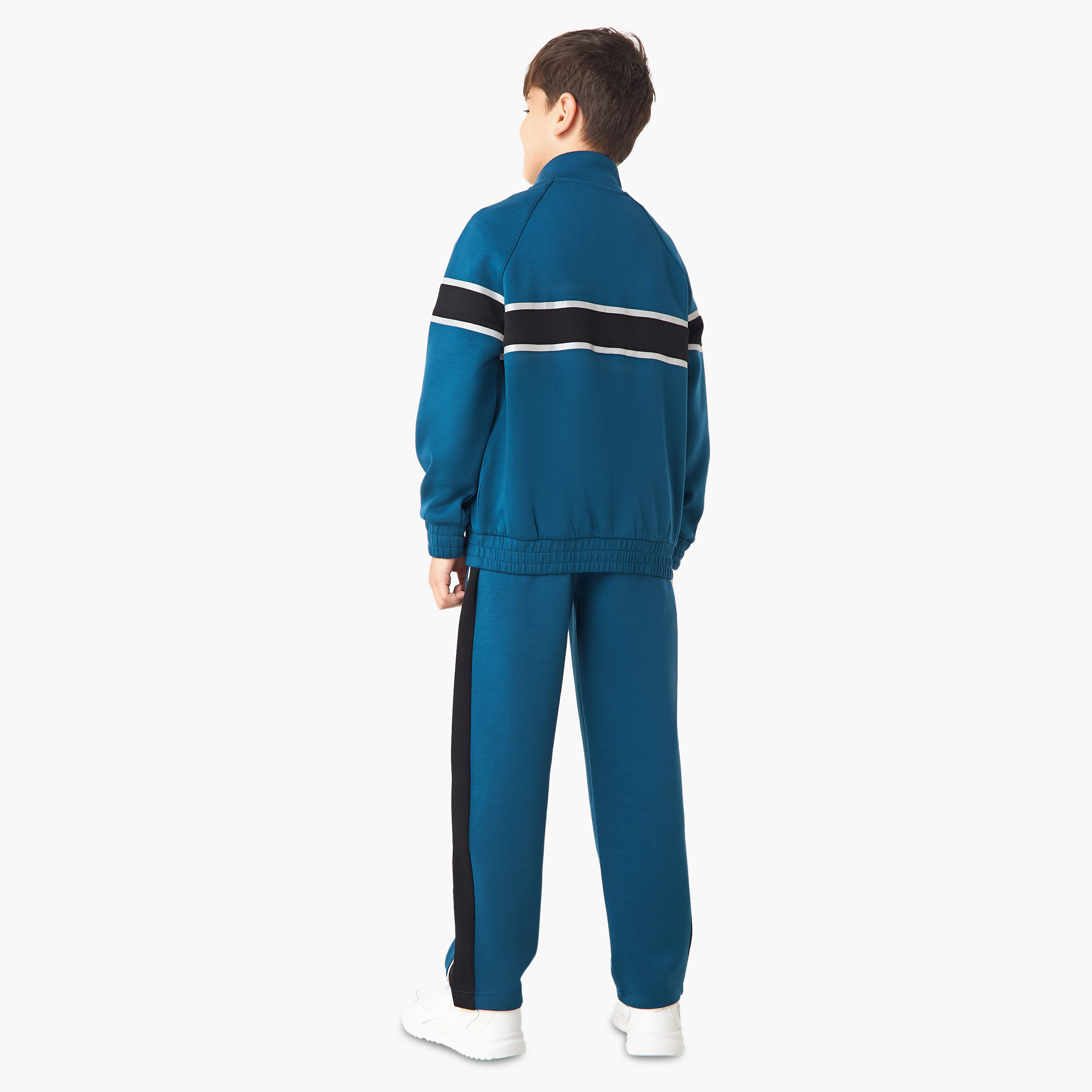 Juniors Panelled Jacket and Track Pants Set-boys-clothing-setsandcoords-image-4