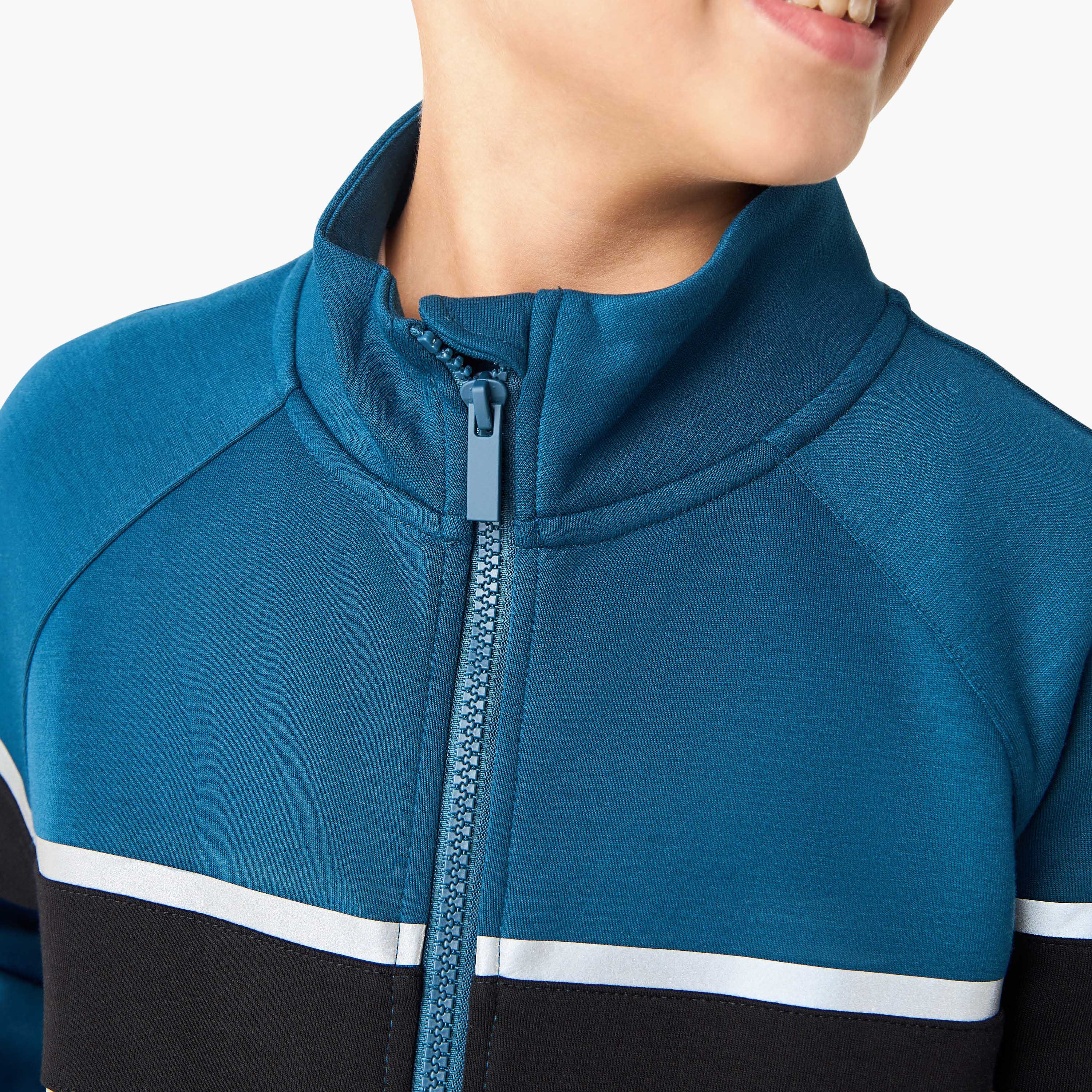 Juniors Panelled Jacket and Track Pants Set-boys-clothing-setsandcoords-image-5