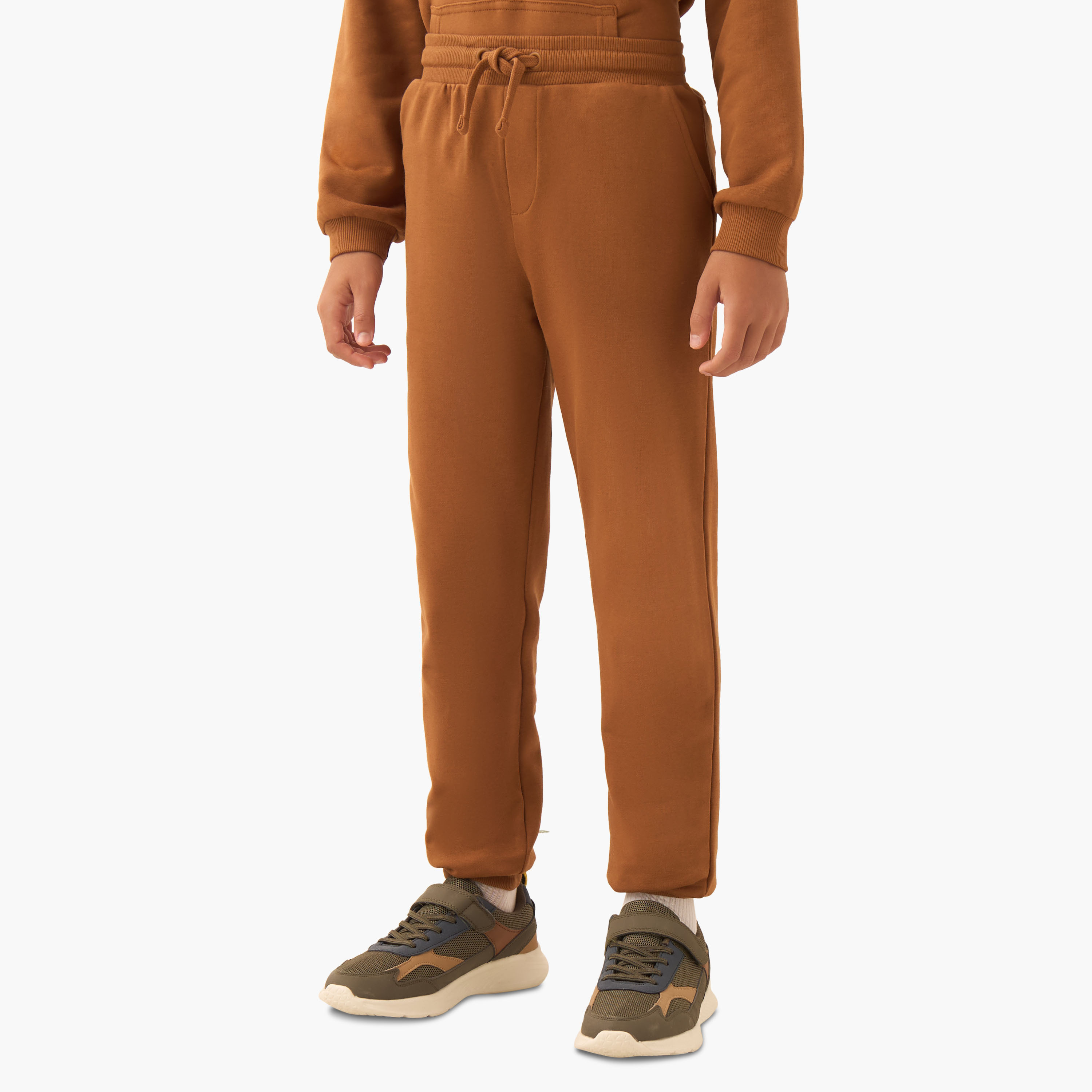 Juniors Boys' Sweatshirt and Joggers Set with Kangaroo Pocket - Cotton - Long Sleeves - Collar-boys-clothing-setsandcoords-image-3