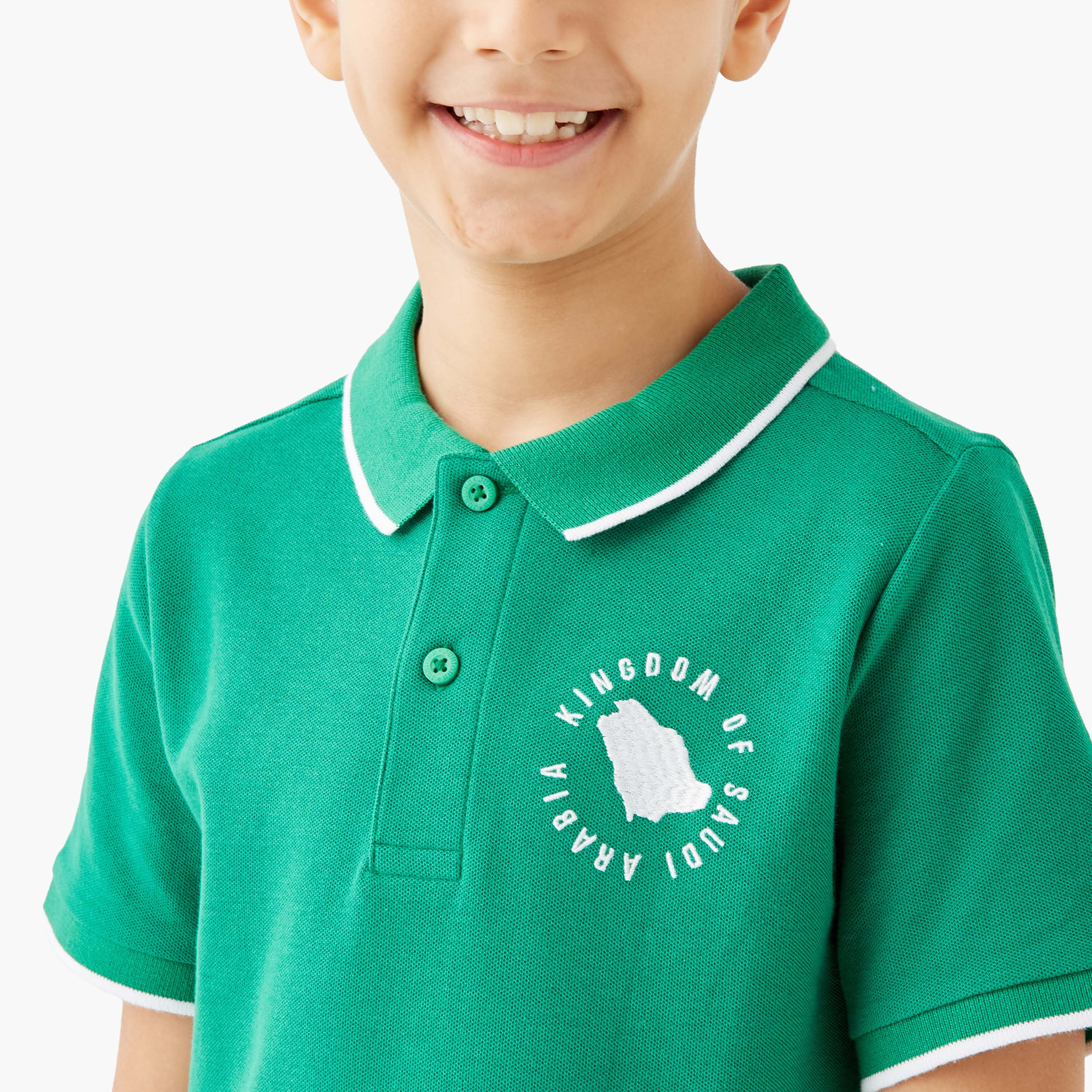 تيشيرت بولو جونيورز بطبعة اليوم الوطني السعودي وأكمام قصيرة-boys-clothing-tshirtsandpolos-image-4