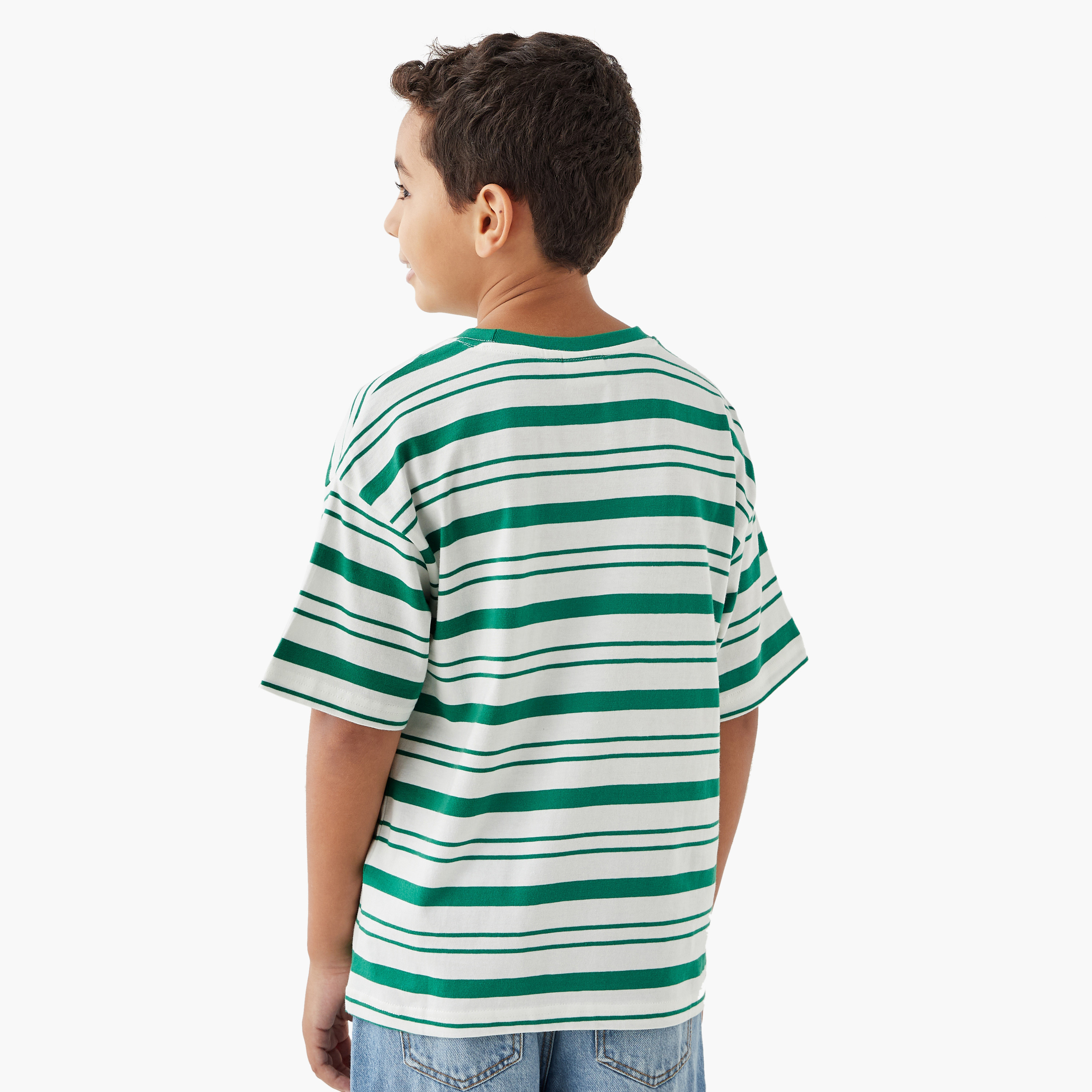 Juniors KSA National Day Print T-shirt with Short Sleeves-boys-clothing-tshirtsandpolos-image-3