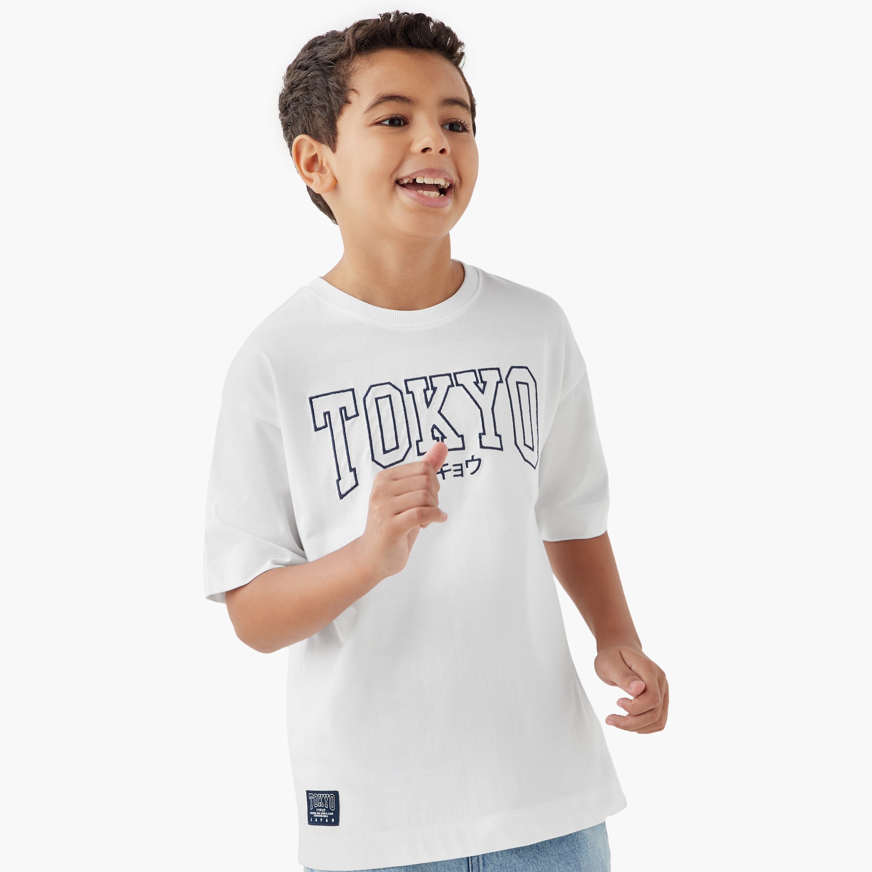 Juniors Printed T-shirt with Short Sleeves-boys-clothing-tshirtsandpolos-image-1