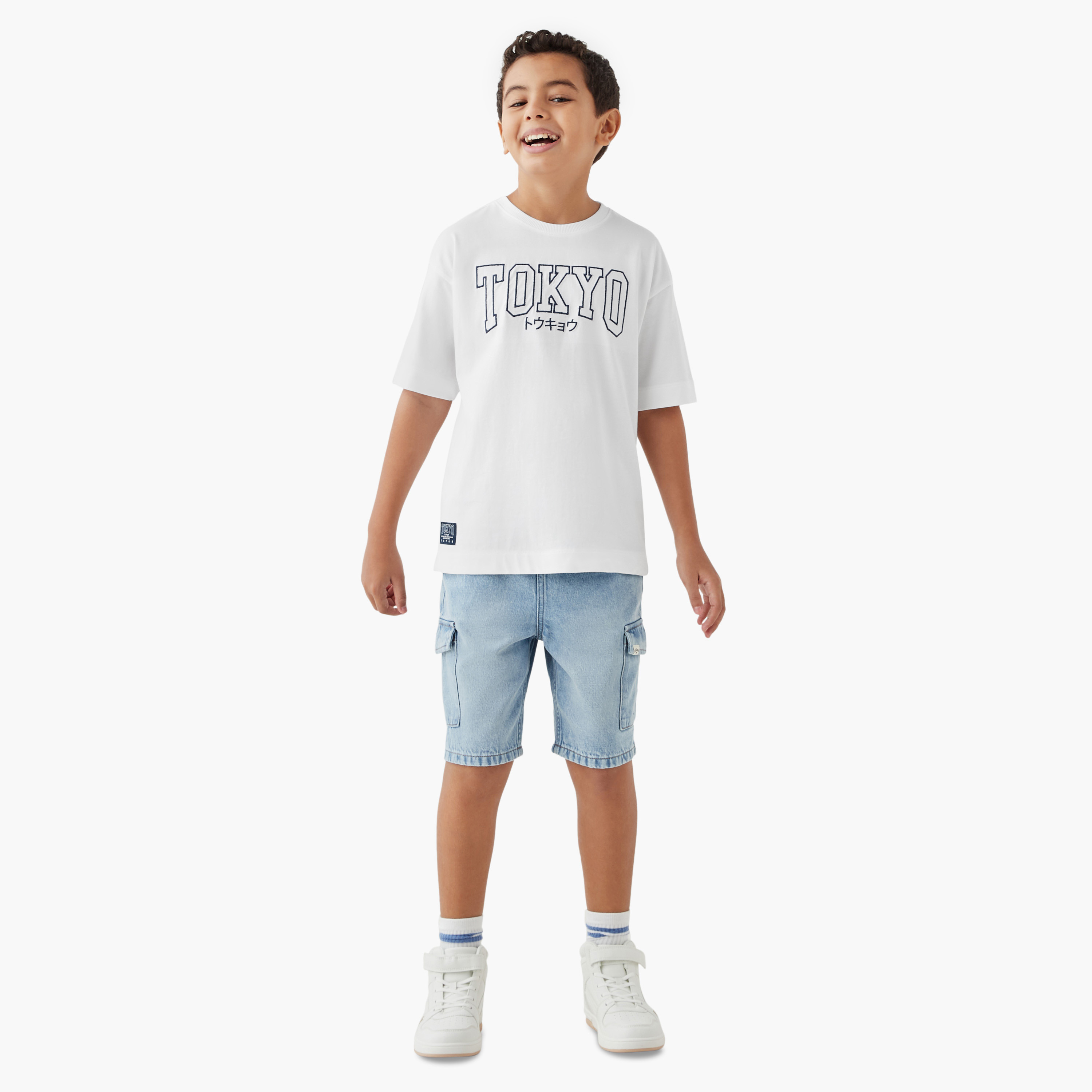 Juniors Printed T-shirt with Short Sleeves-boys-clothing-tshirtsandpolos-image-2