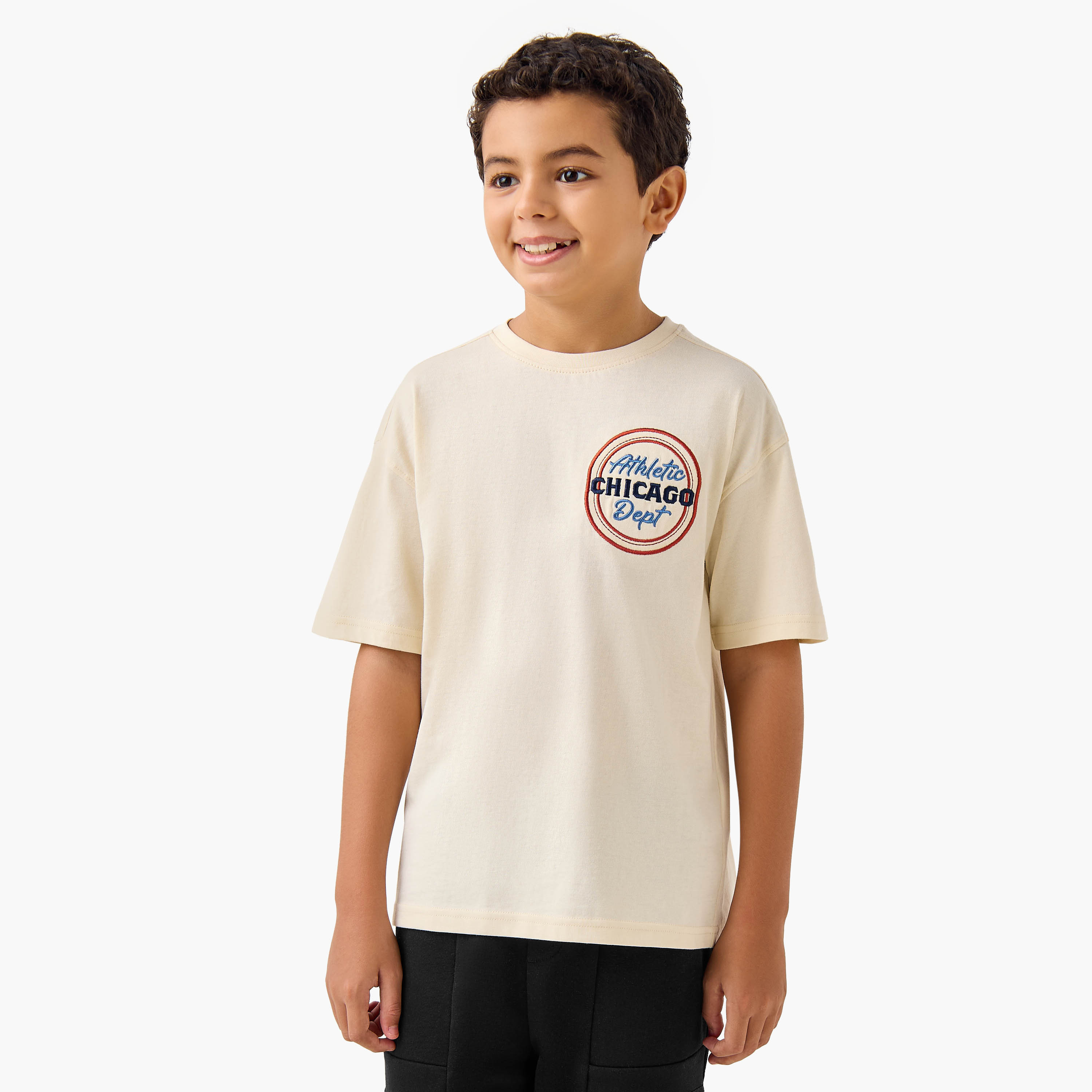 Juniors Printed T-shirt with Crew Neck and Short Sleeves-boys-clothing-tshirtsandpolos-image-2