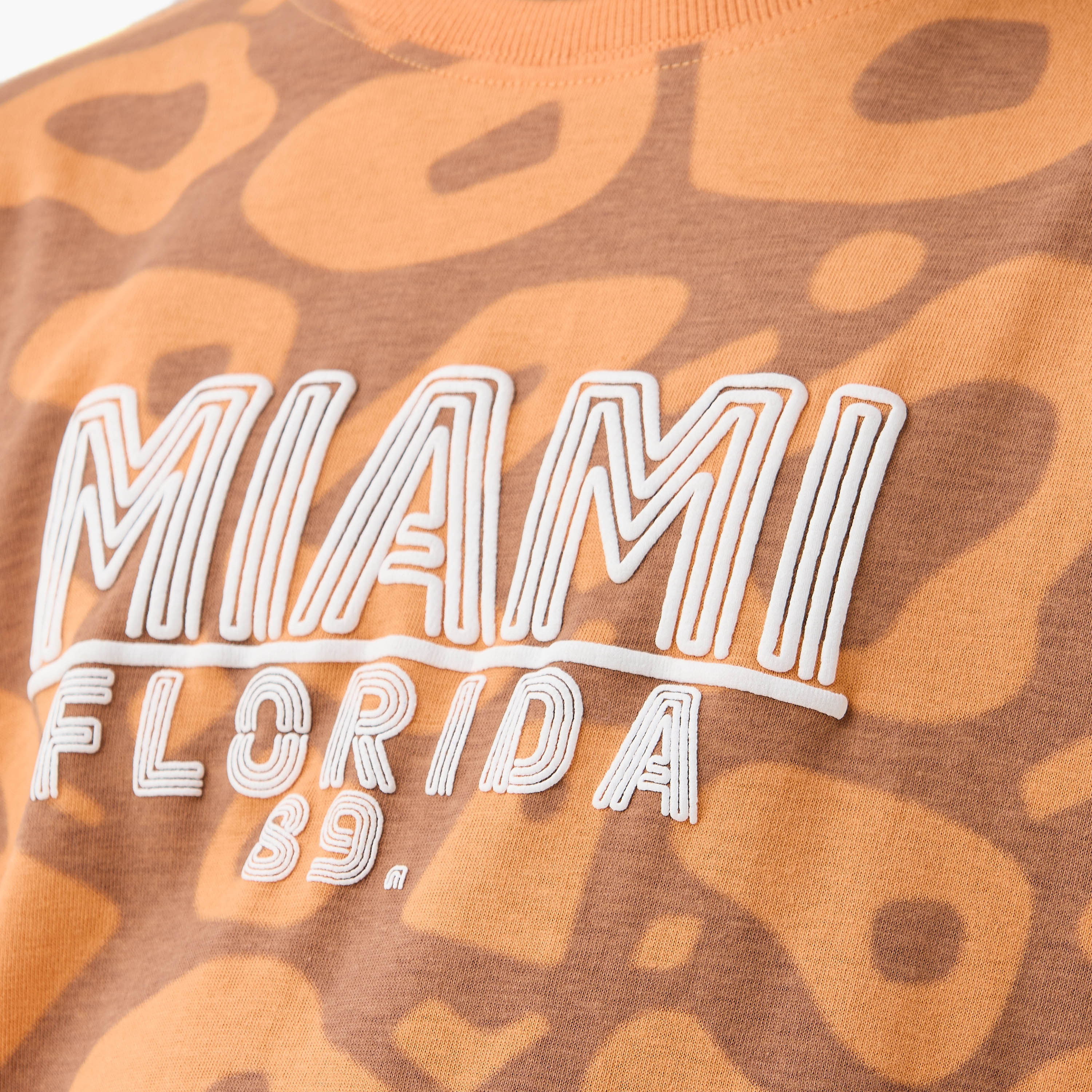 Juniors All-Over Miami Print T-shirt with Crew Neck-boys-clothing-tshirtsandpolos-image-5