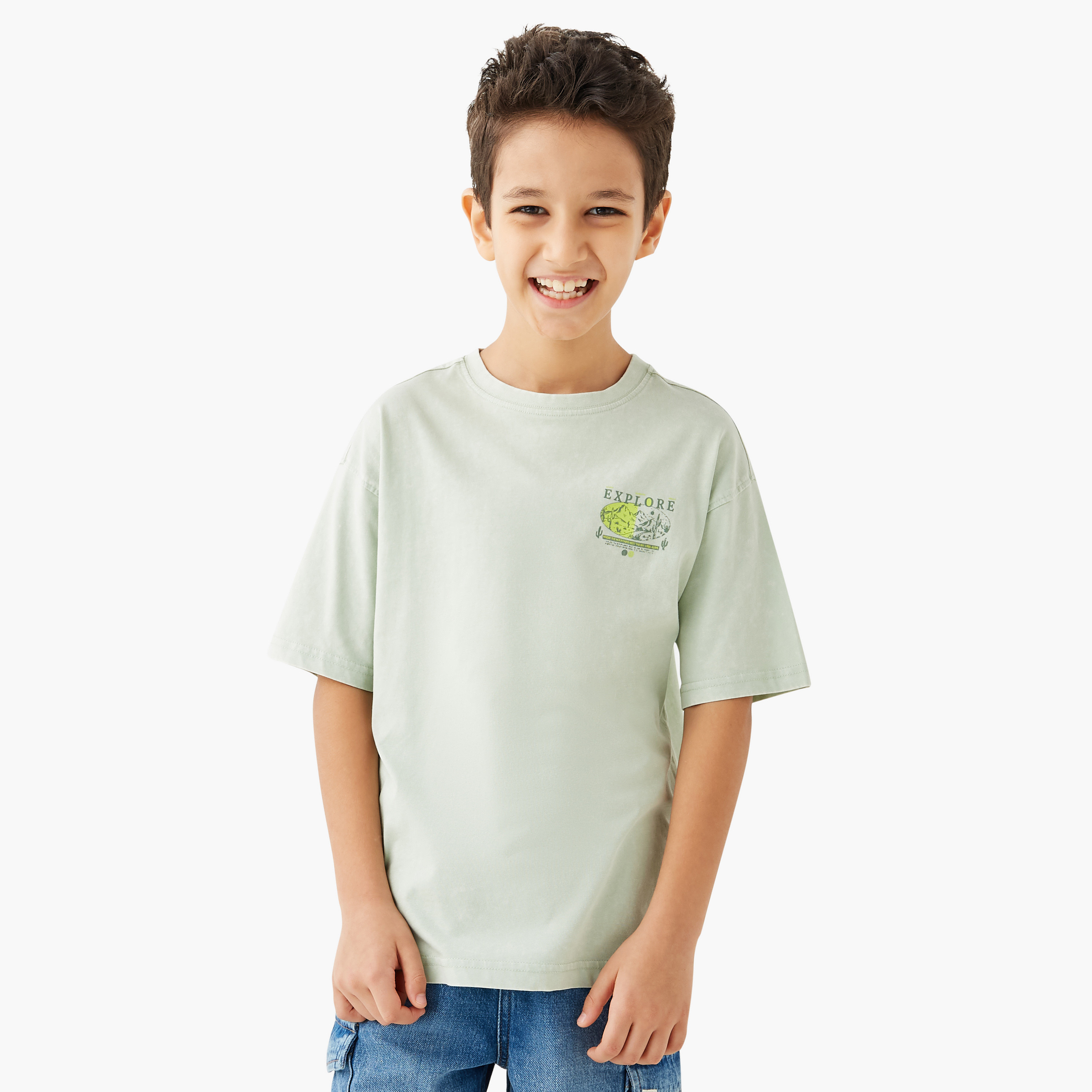 Juniors Printed T-shirt with Short Sleeves-boys-clothing-tshirtsandpolos-image-1