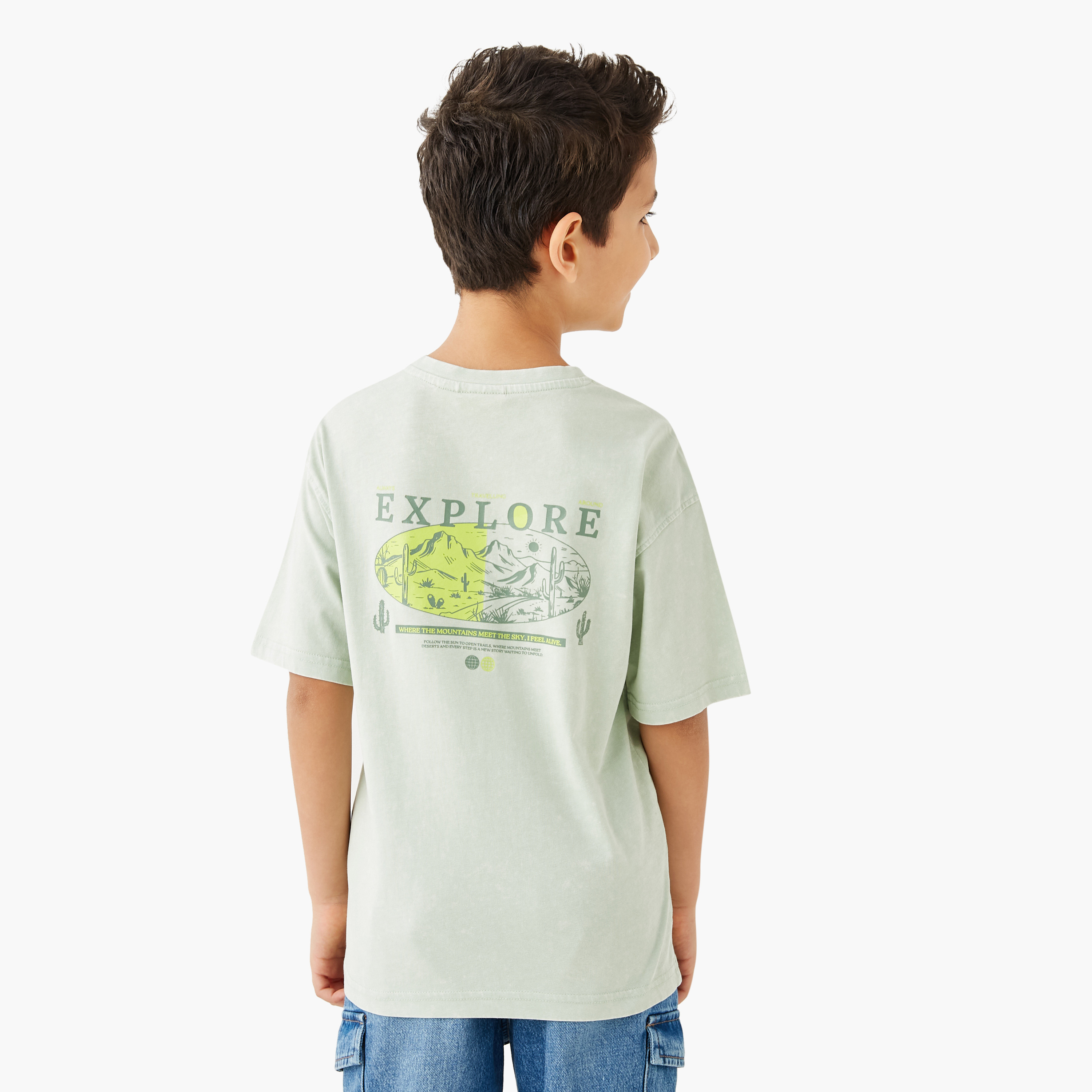 Juniors Printed T-shirt with Short Sleeves-boys-clothing-tshirtsandpolos-image-3