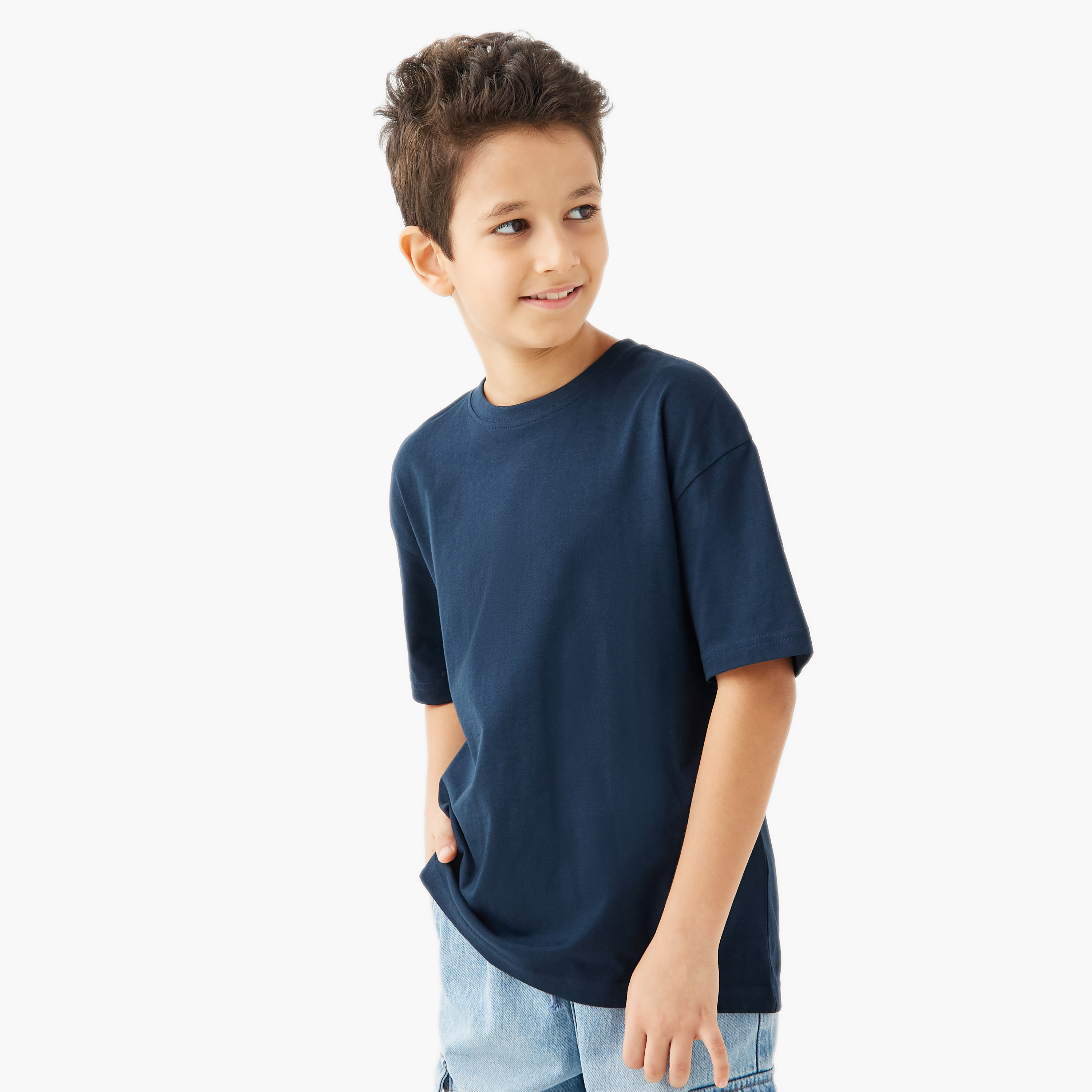 تيشيرت سادة بأكمام قصيرة من جونيورز-boys-clothing-tshirtsandpolos-image-1