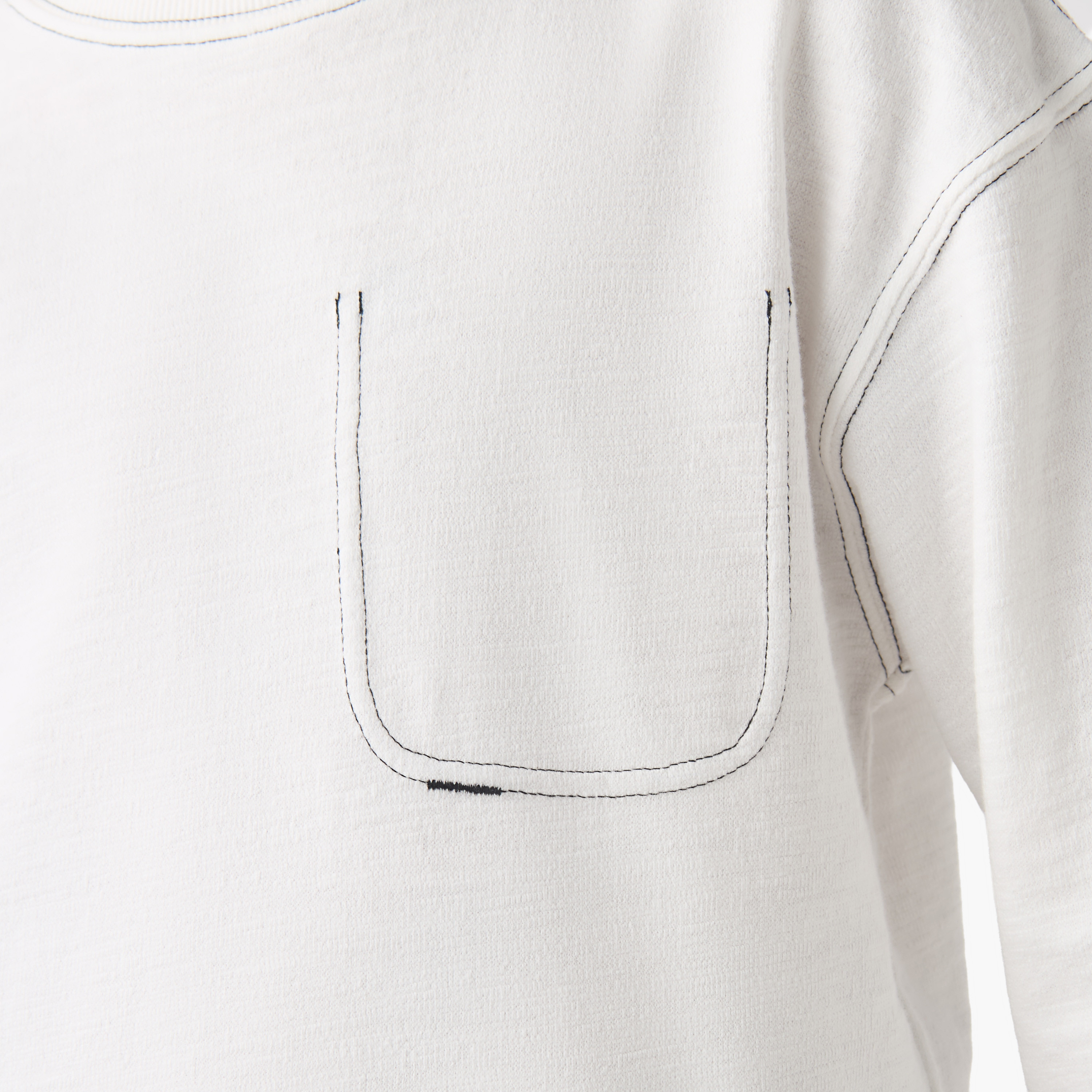 Juniors Boys' Crew Neck T-shirt with Embroidery - Cotton - Long Sleeves-boys-clothing-tshirtsandpolos-image-5