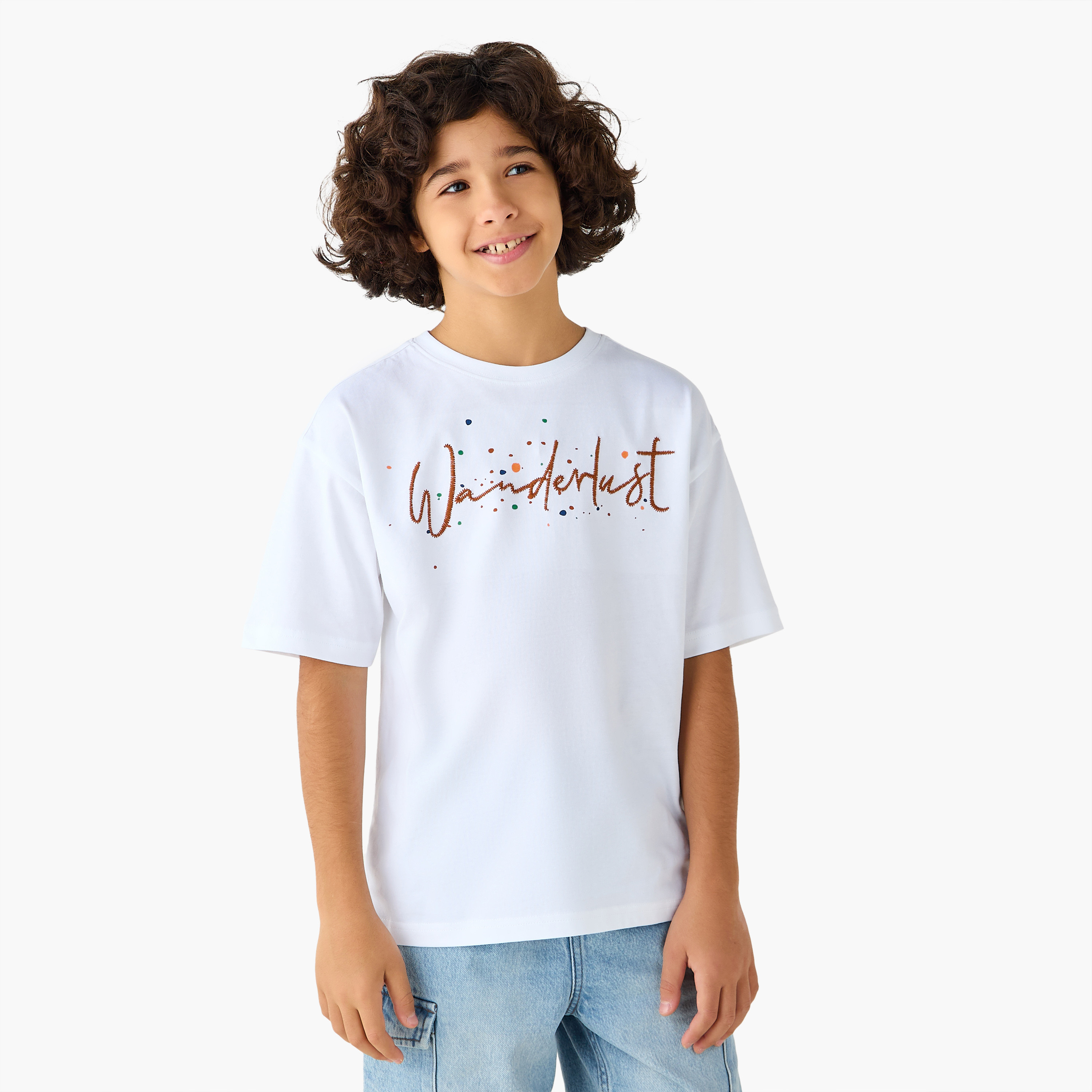 Juniors Tiger Print T-shirt with Short sleeves-boys-clothing-tshirtsandpolos-image-1