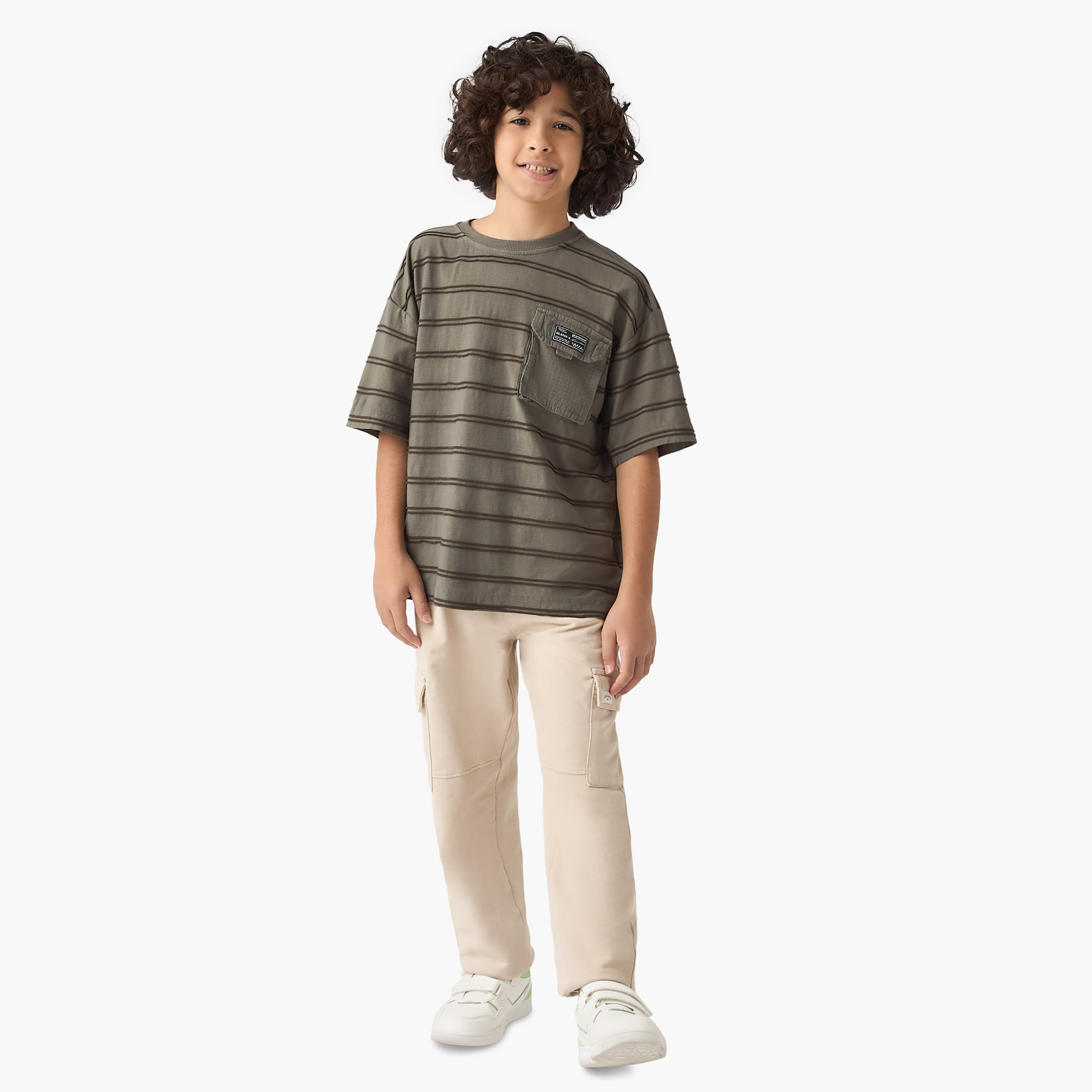 Juniors Striped T-shirt with Short Sleeves-boys-clothing-tshirtsandpolos-image-2