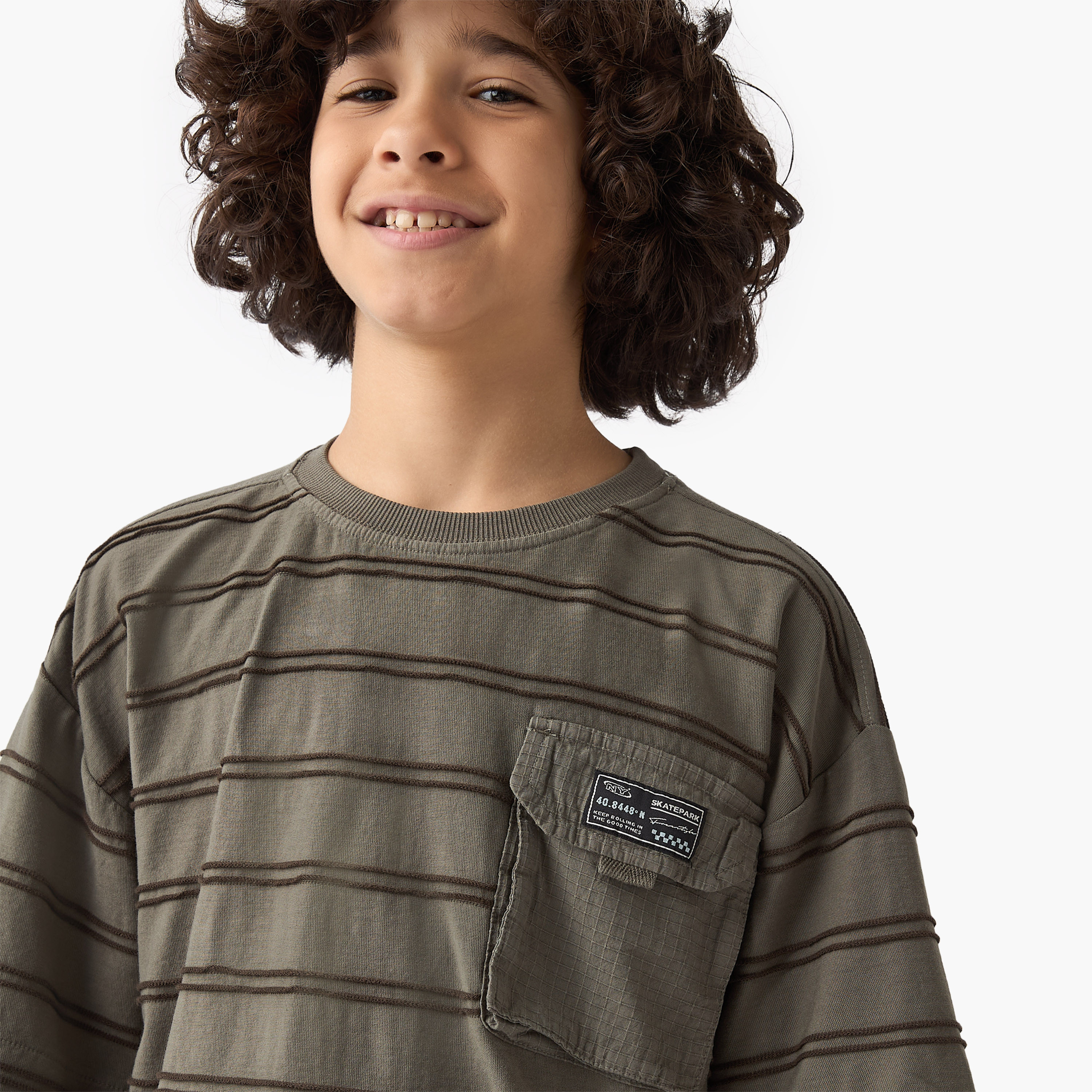 Juniors Striped T-shirt with Short Sleeves-boys-clothing-tshirtsandpolos-image-4