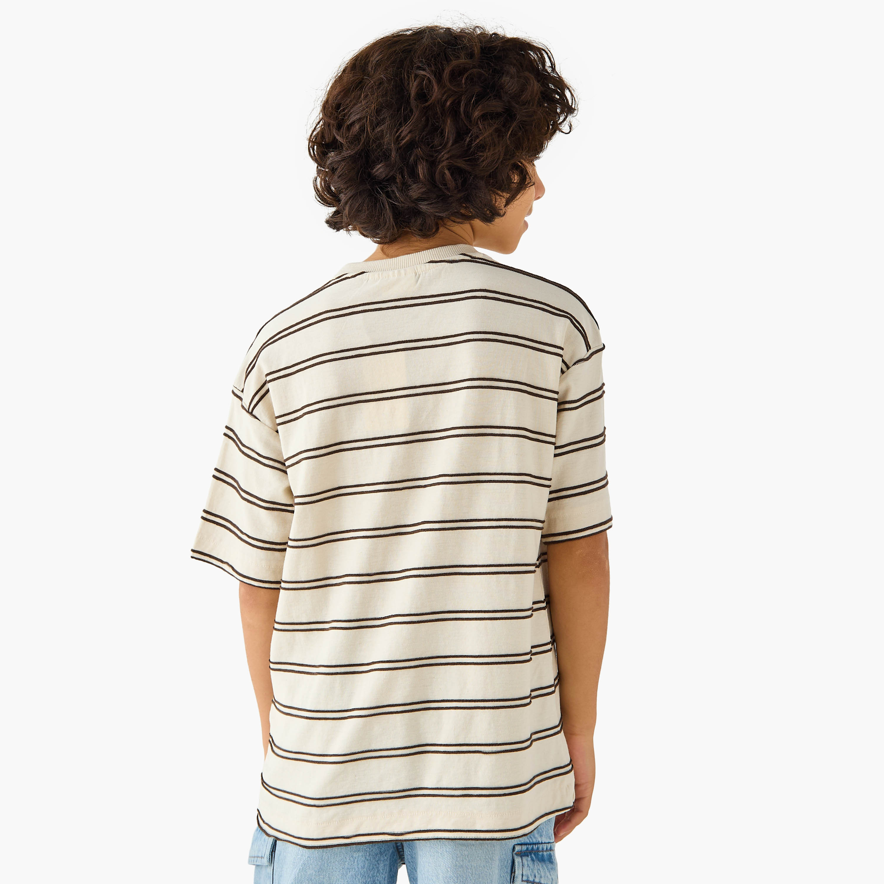 Juniors Striped T-shirt with Short Sleeves-boys-clothing-tshirtsandpolos-image-3