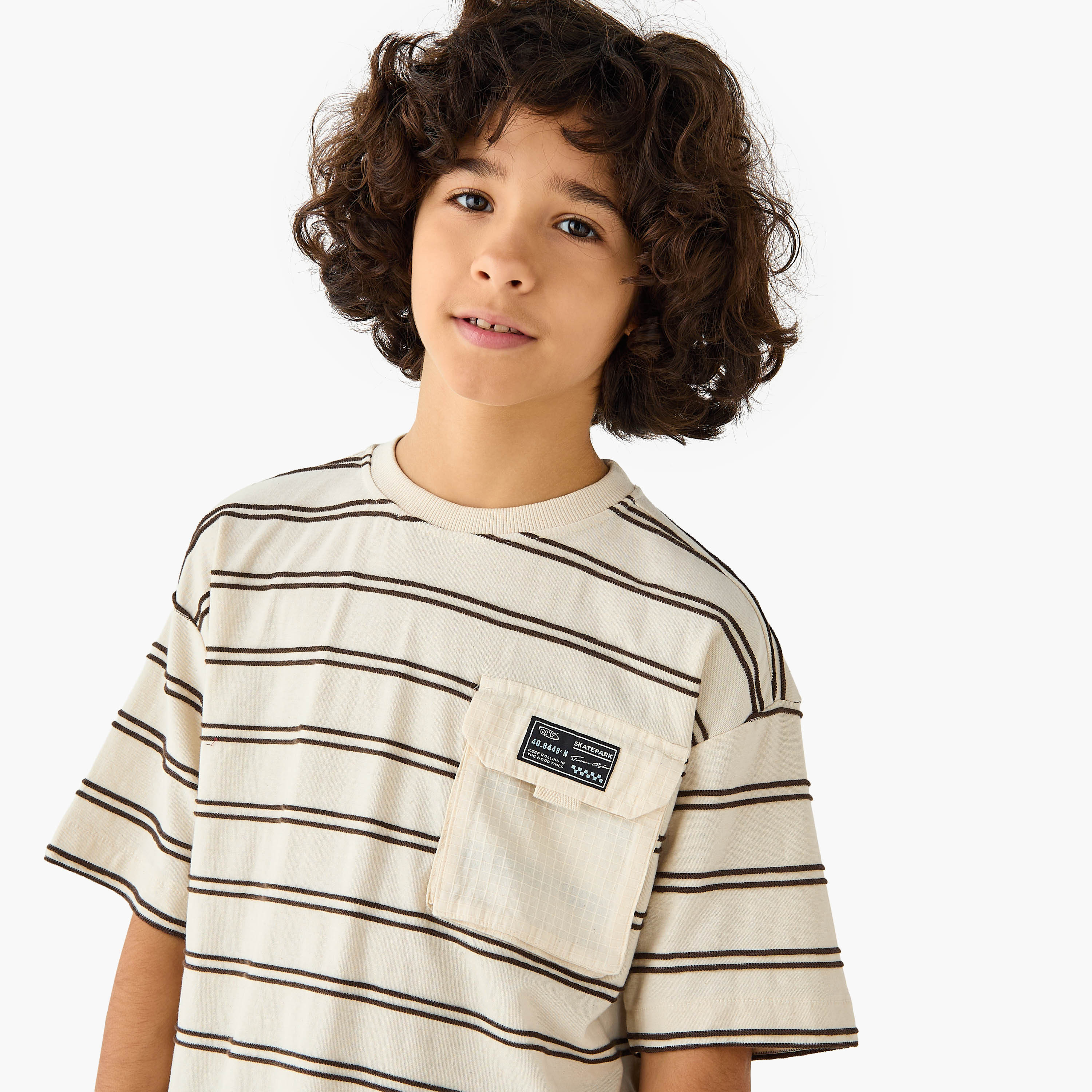 Juniors Striped T-shirt with Short Sleeves-boys-clothing-tshirtsandpolos-image-4