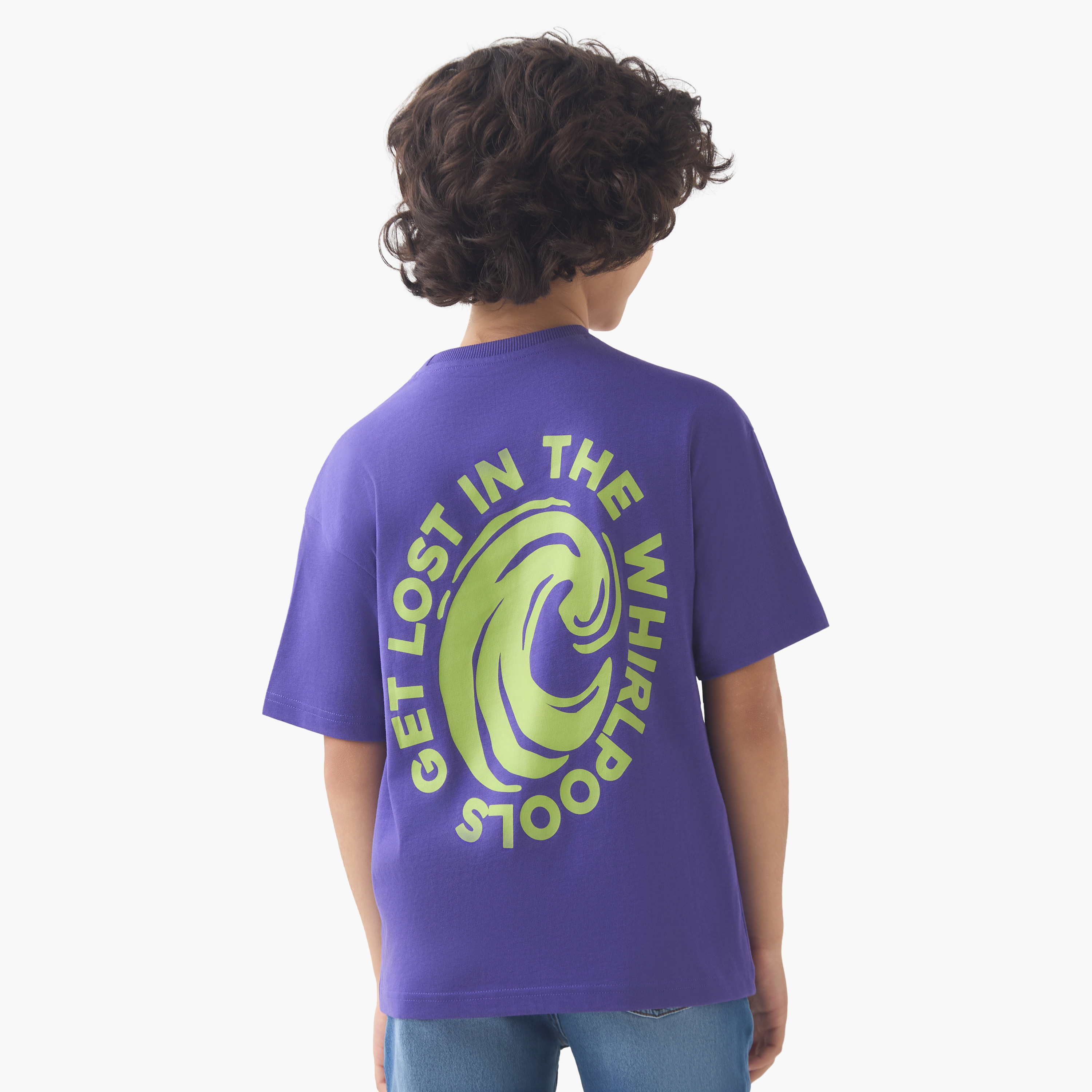 Juniors Boys Crew Neck T-shirt with Graphic Print - Cotton - Short Sleeve-boys-clothing-tshirtsandpolos-image-3