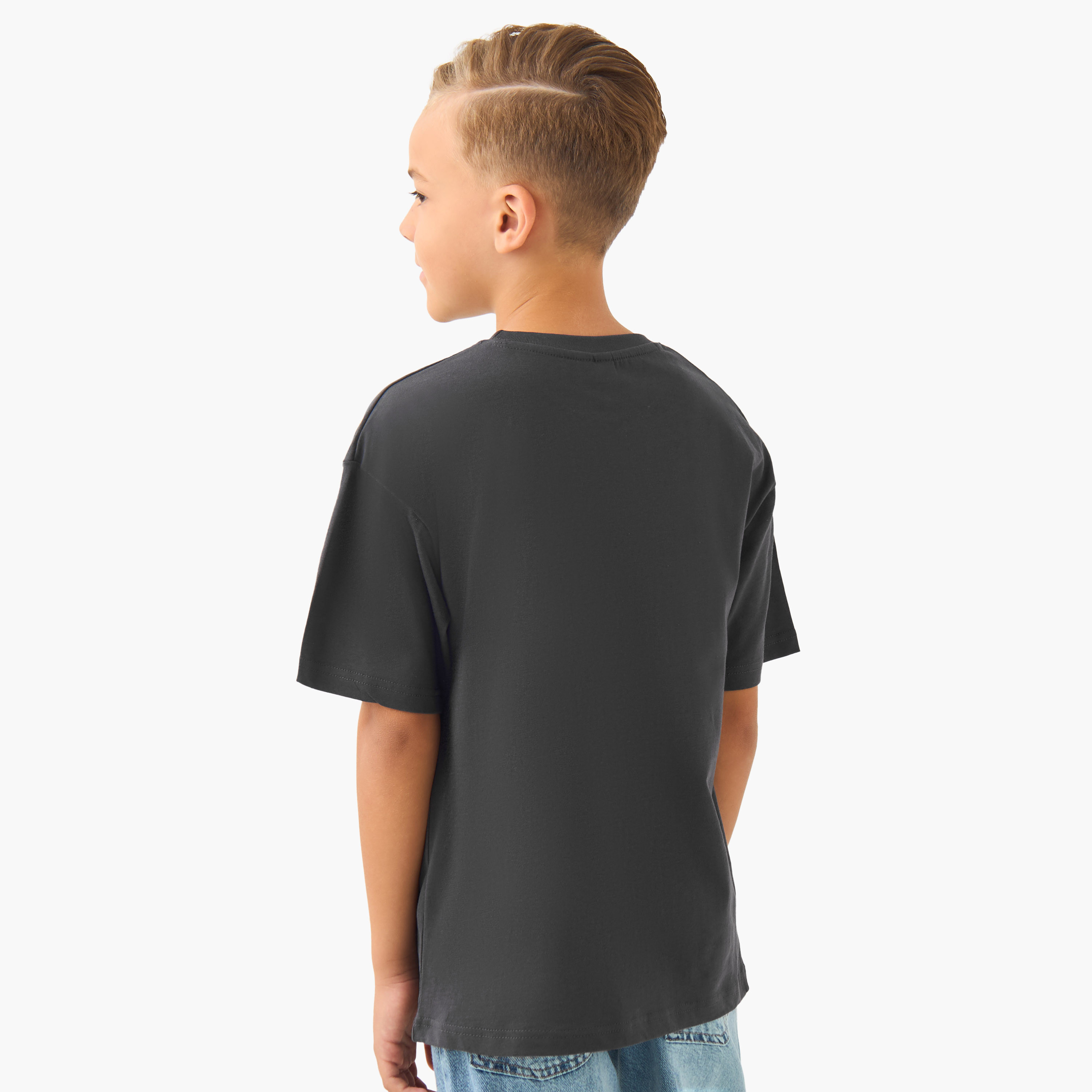 Juniors Boys Crew Neck T-shirt with Graphic Print - Cotton - Short Sleeves-boys-clothing-tshirtsandpolos-image-3