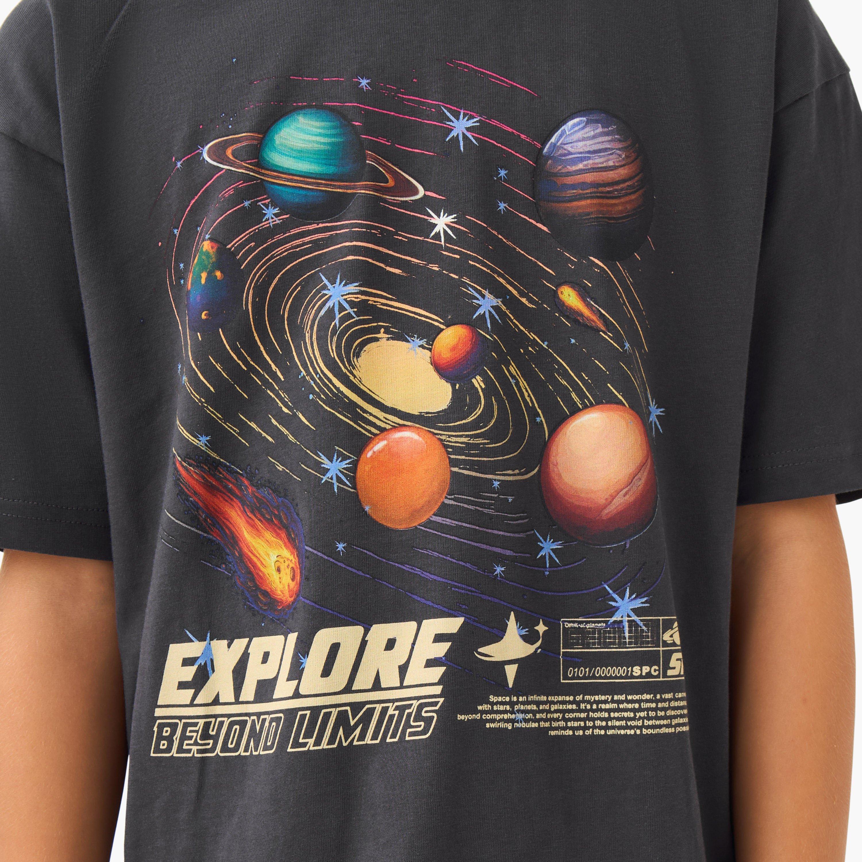 Juniors Boys Crew Neck T-shirt with Graphic Print - Cotton - Short Sleeves-boys-clothing-tshirtsandpolos-image-5