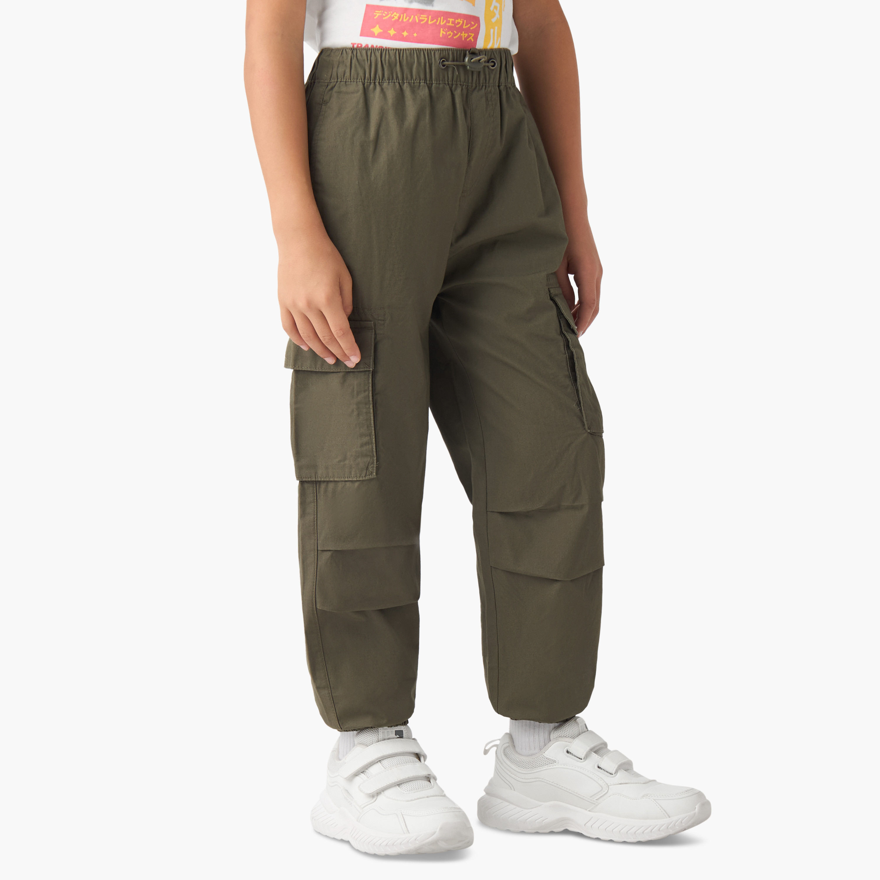 Juniors Boys Trousers with Pockets - Cotton - Drawstring Waist-boys-clothing-bottoms-trousers-image-1