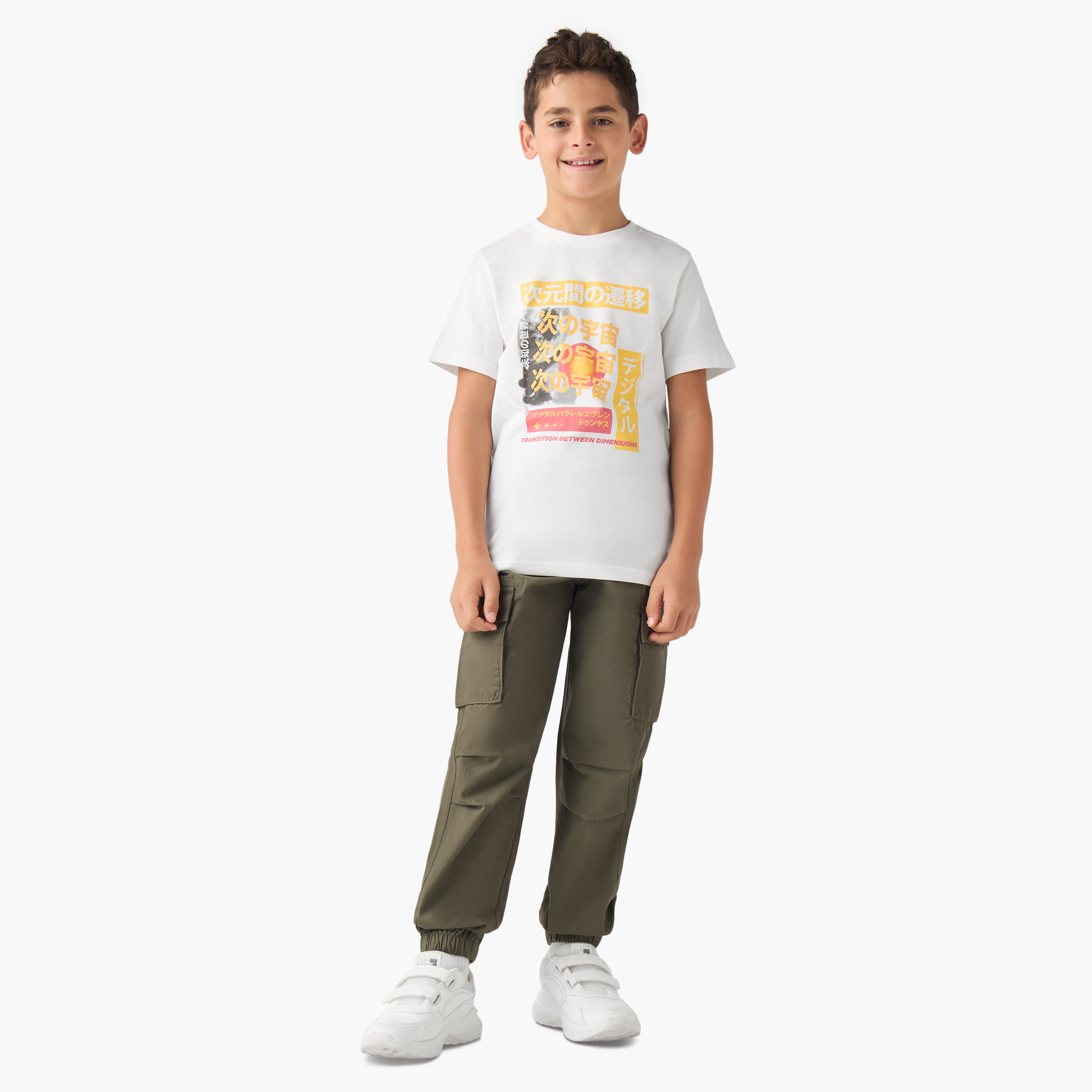 Juniors Boys Trousers with Pockets - Cotton - Drawstring Waist-boys-clothing-bottoms-trousers-image-2