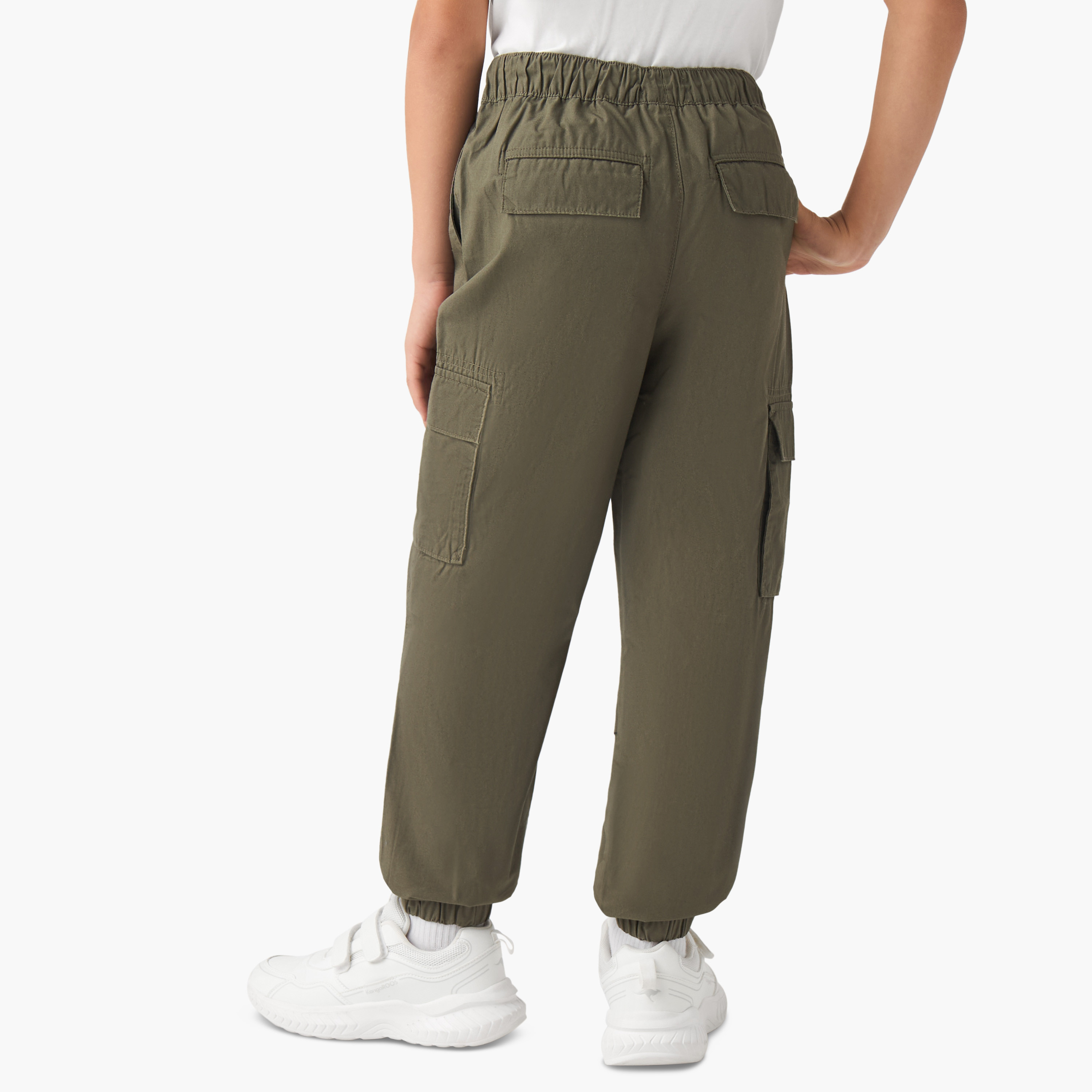 Juniors Boys Trousers with Pockets - Cotton - Drawstring Waist-boys-clothing-bottoms-trousers-image-3