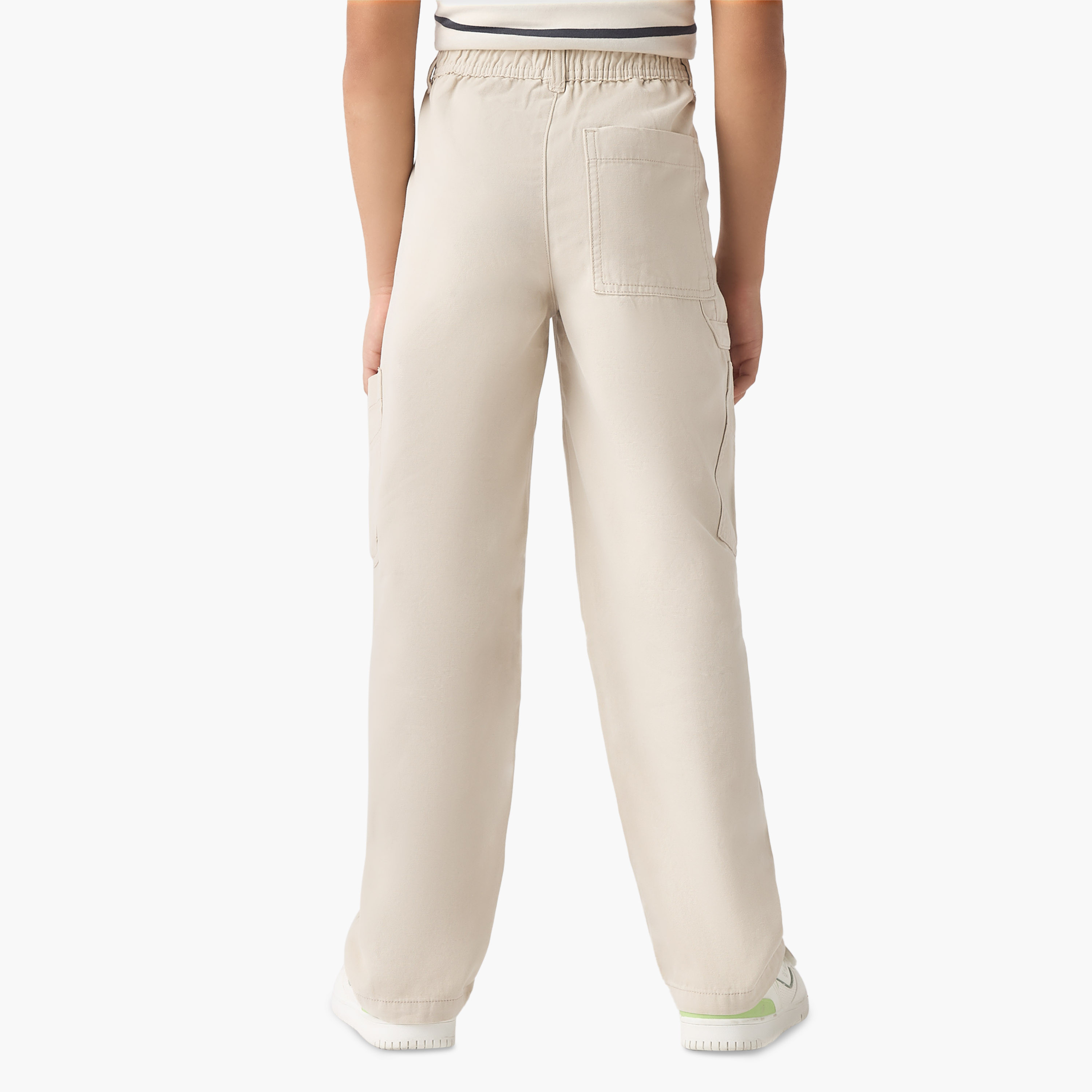 بنطلون سادة بجيوب وإغلاق أزرار من جونيورز-boys-clothing-bottoms-trousers-image-3